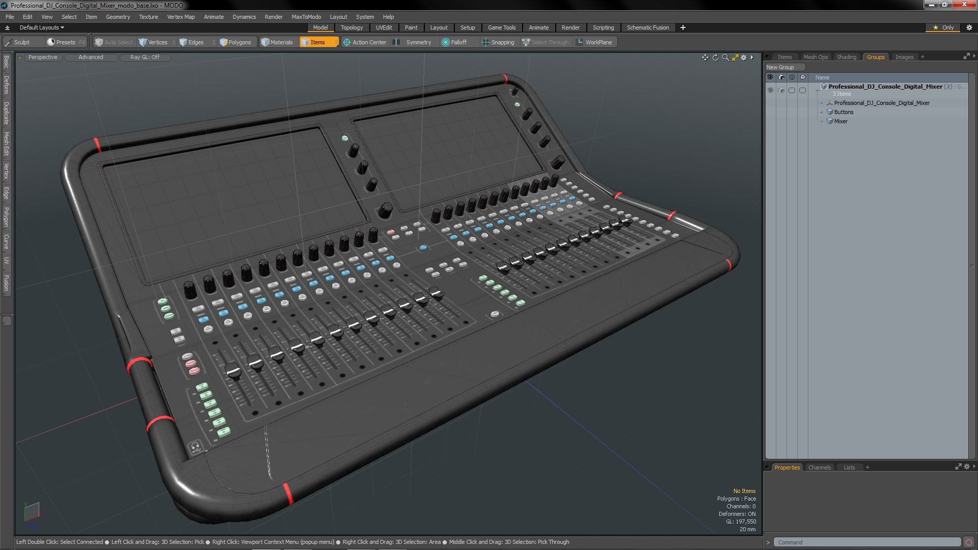 Professional DJ Console Digital Mixer 3D