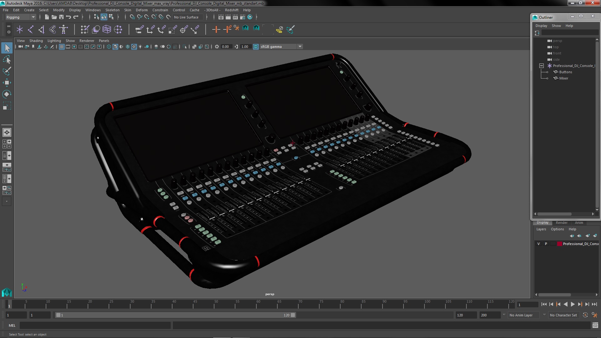 Professional DJ Console Digital Mixer 3D