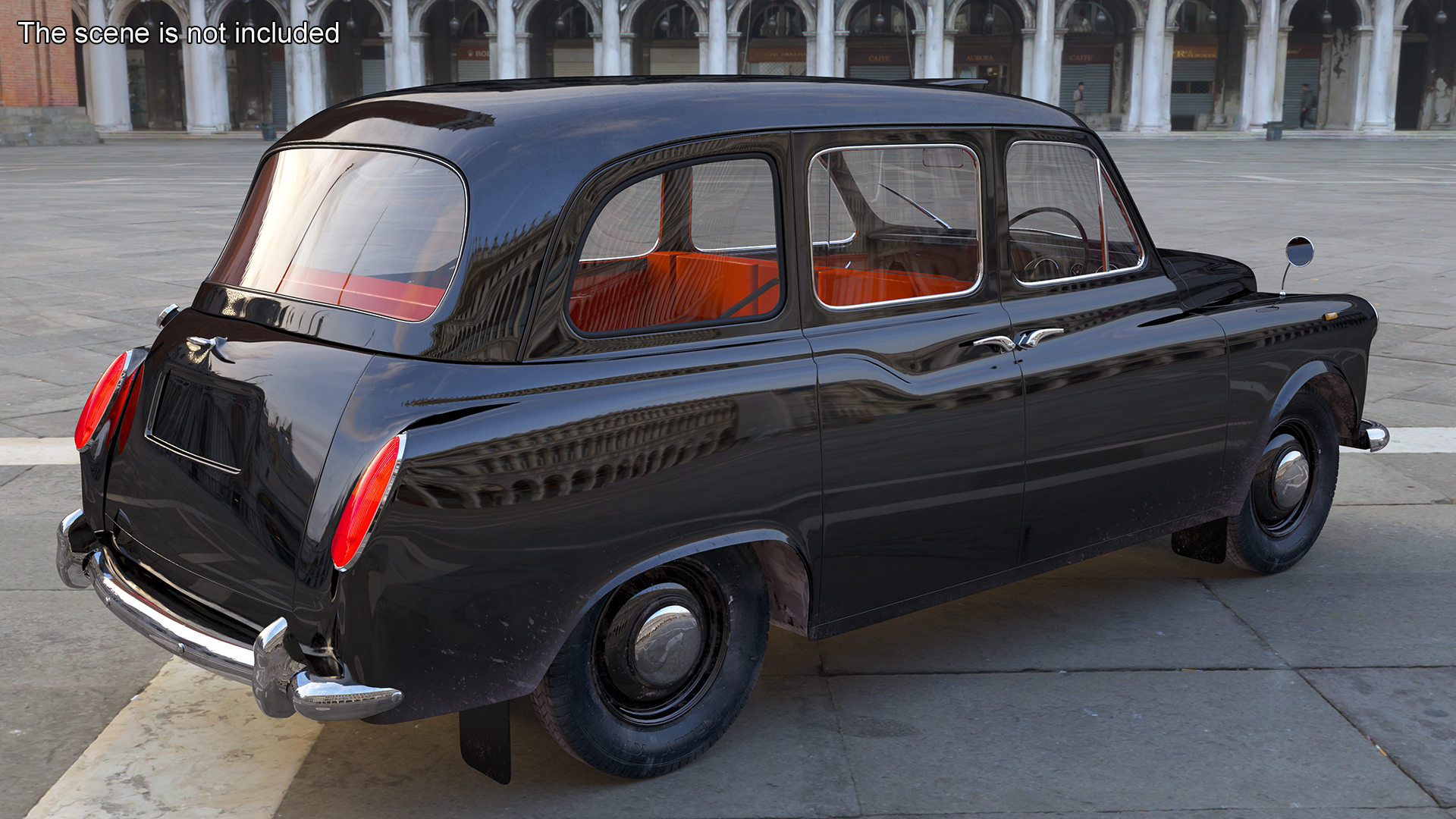 Vintage London Taxi Cab FX4 Rigged 3D model