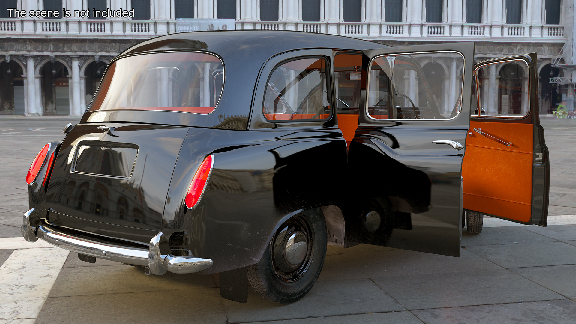 Vintage London Taxi Cab FX4 Rigged 3D model