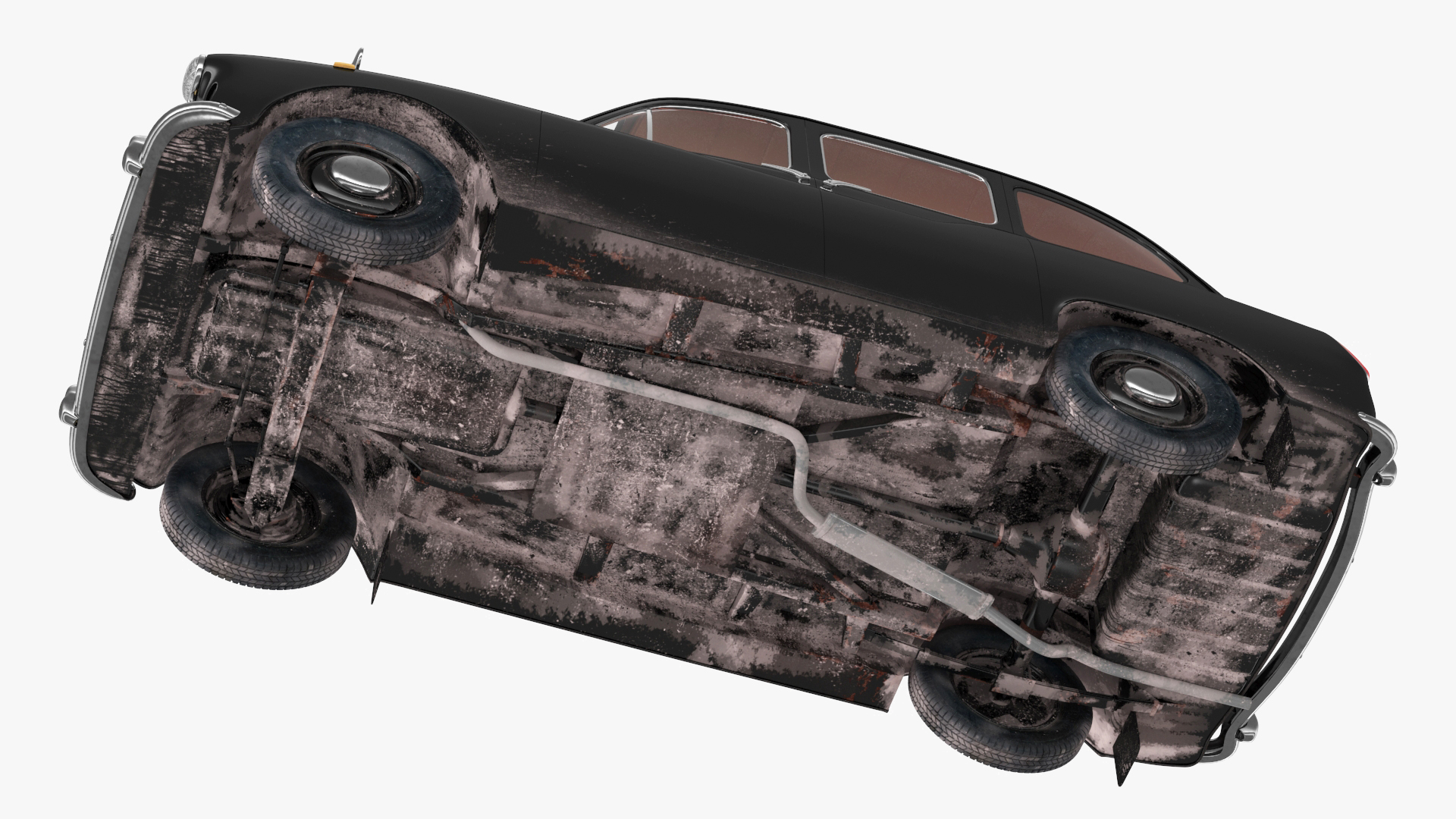 Vintage London Taxi Cab FX4 Rigged 3D model