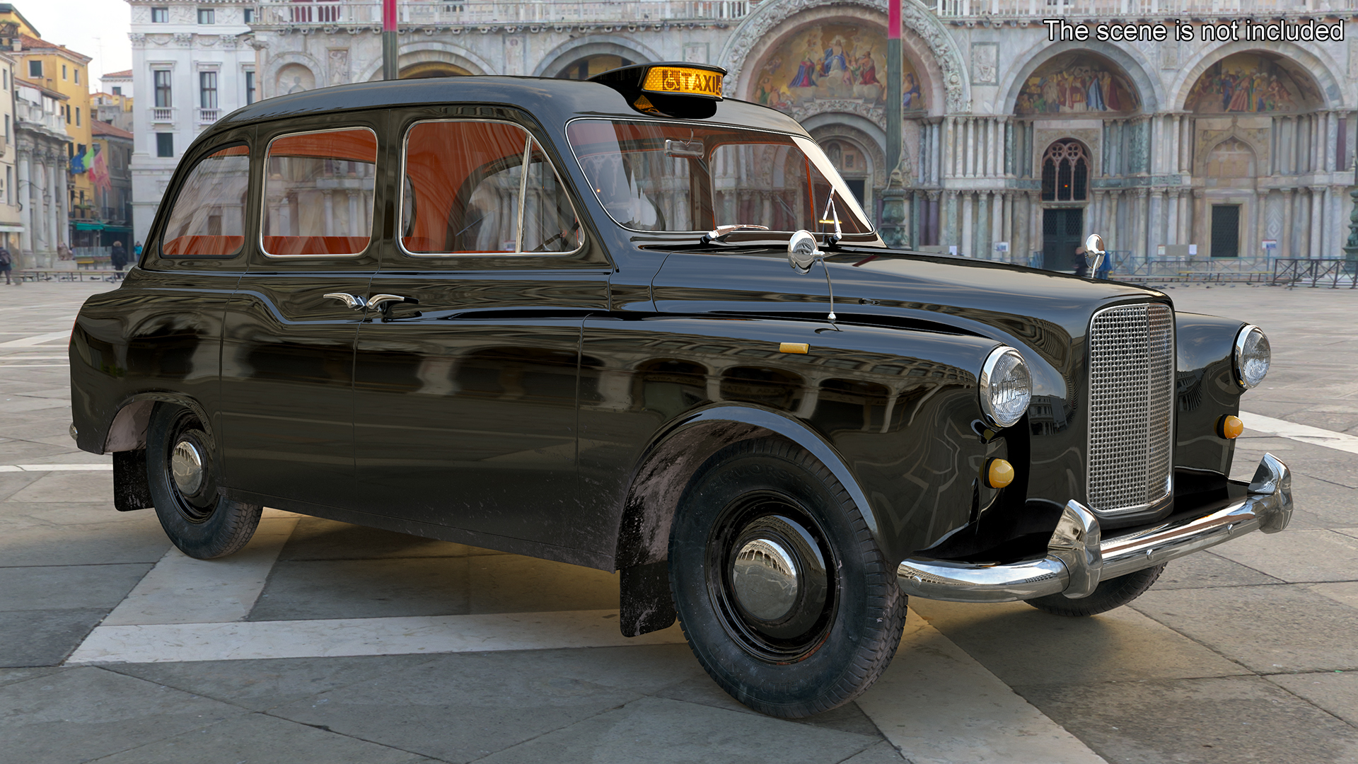 Vintage London Taxi Cab FX4 Rigged 3D model