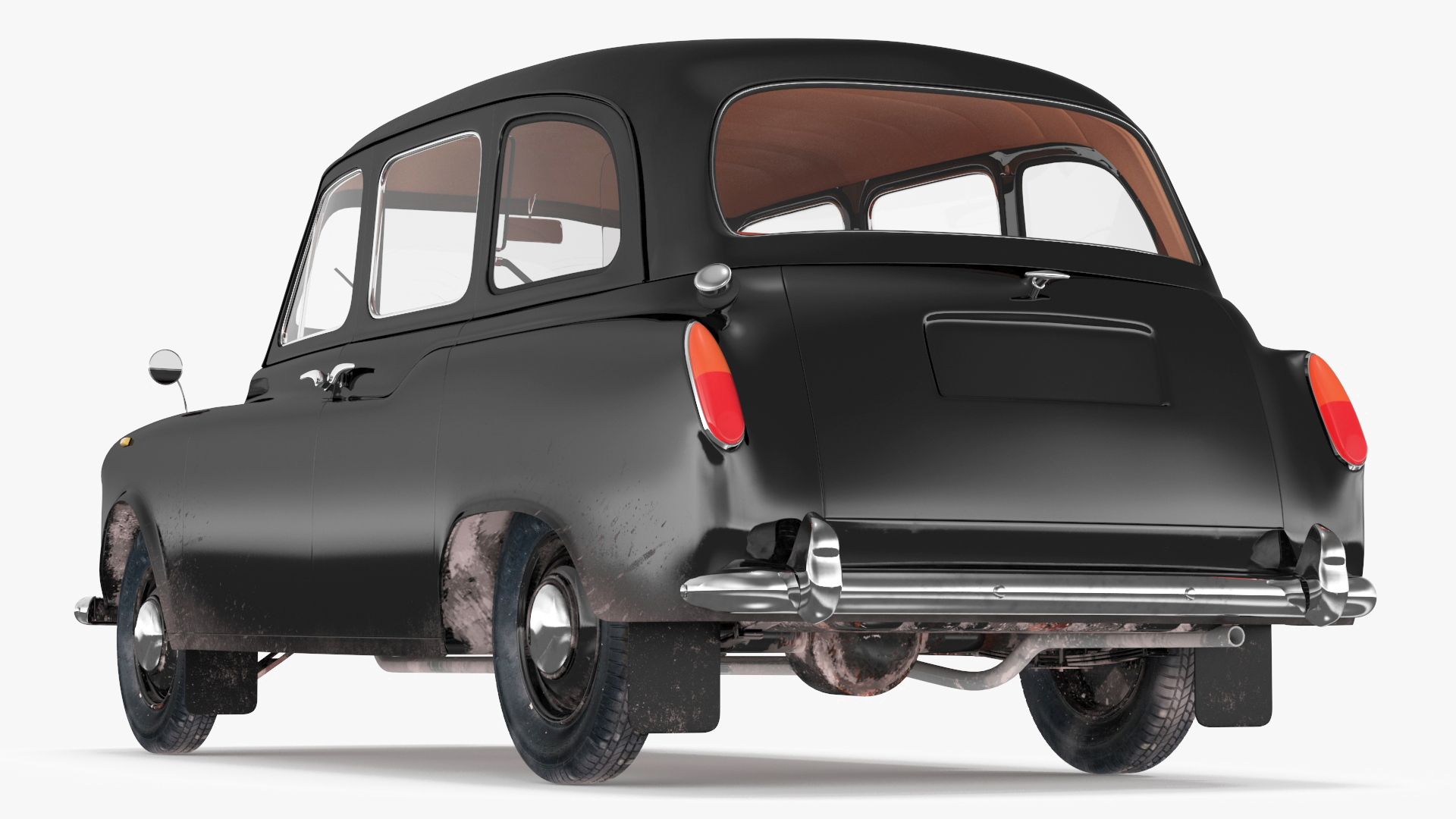 Vintage London Taxi Cab FX4 Rigged 3D model