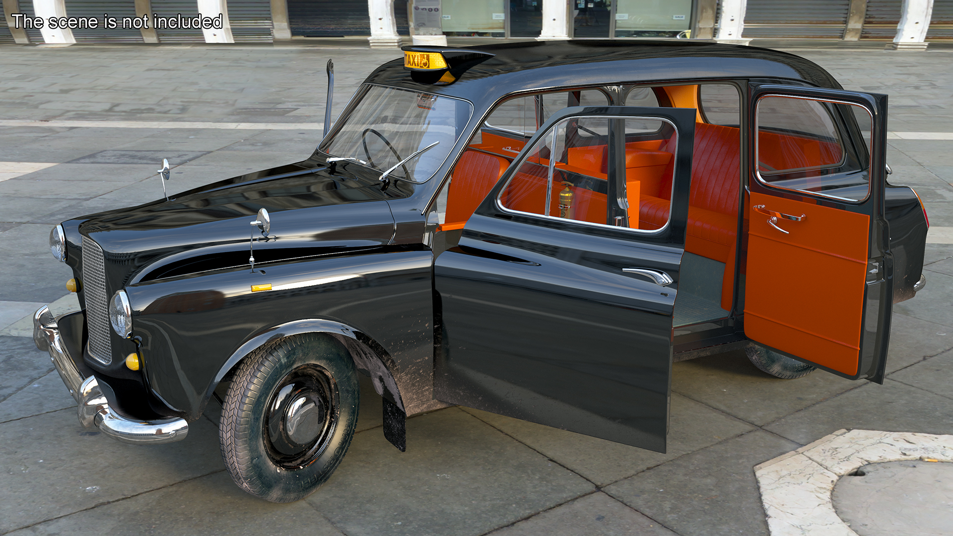 Vintage London Taxi Cab FX4 Rigged 3D model