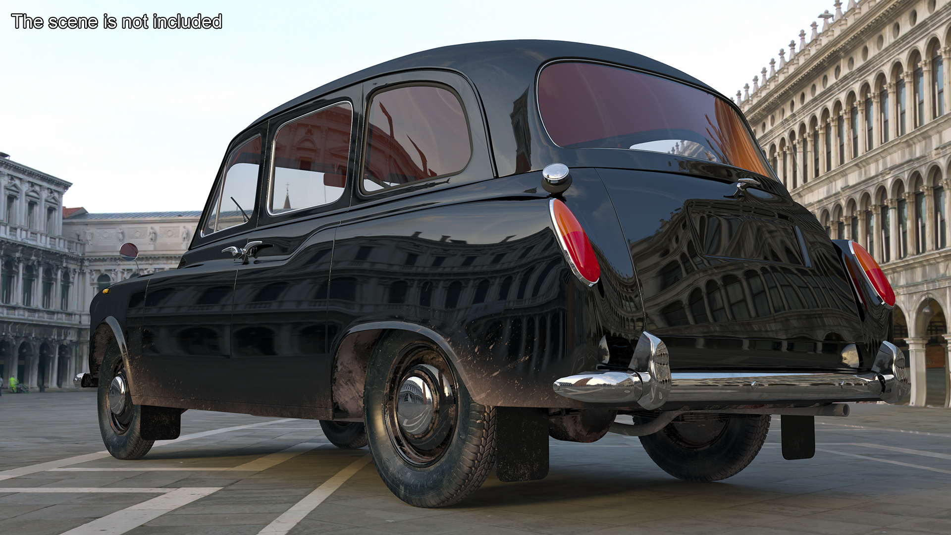 Vintage London Taxi Cab FX4 Rigged 3D model