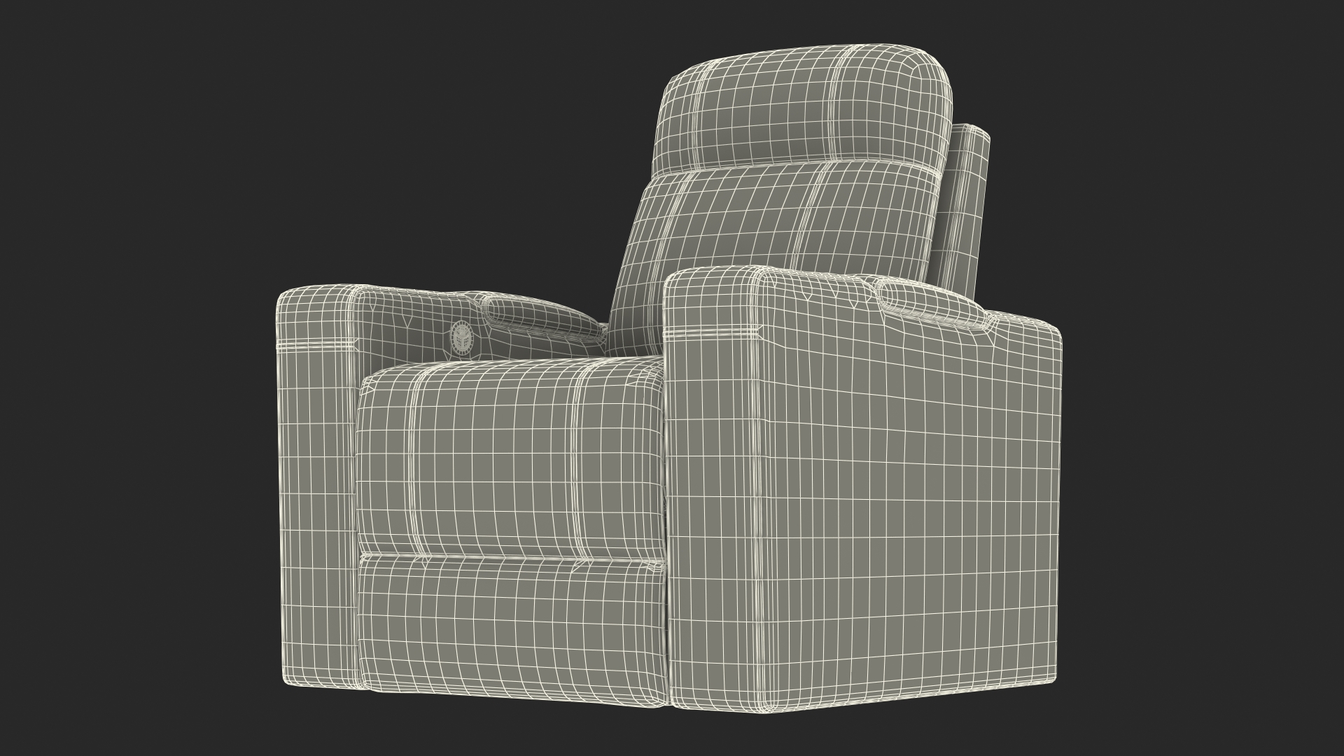 3D Valencia Home Theater Seating Red model