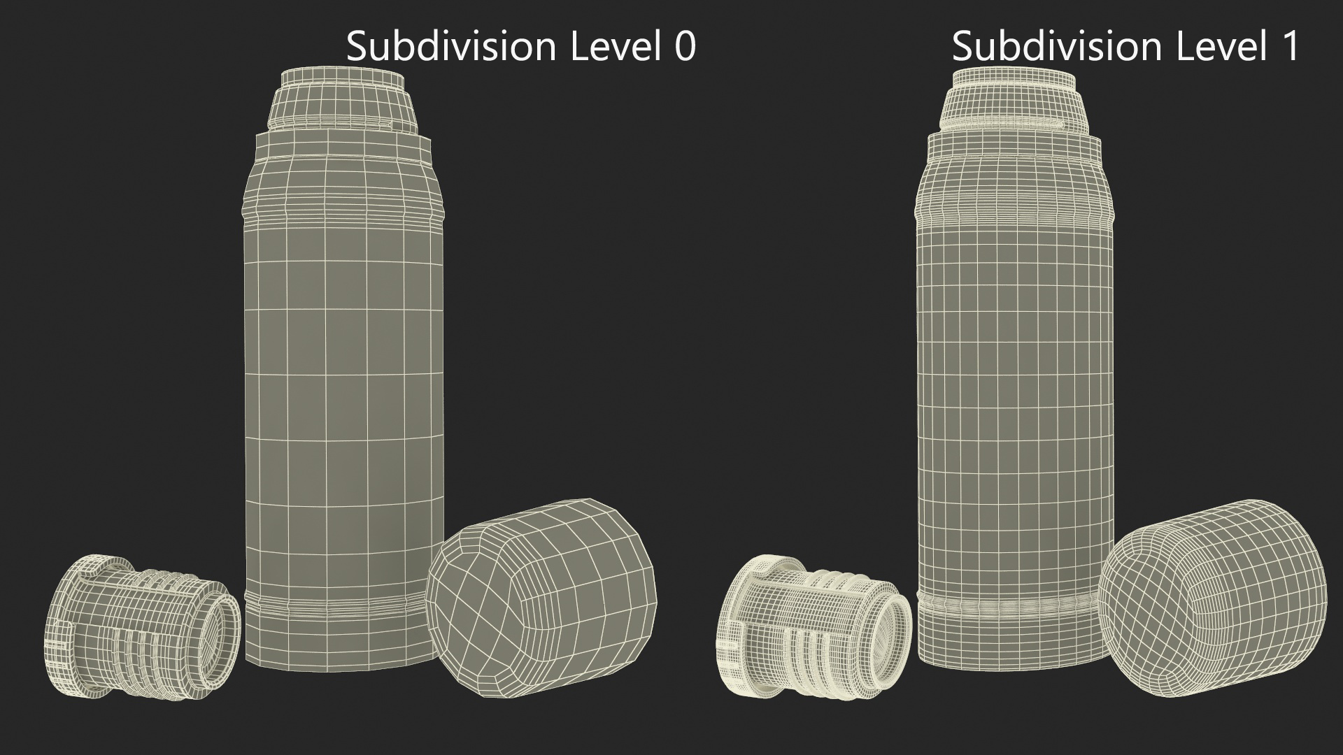 3D Stanley Stainless Steel Vacuum Bottle Green Open model
