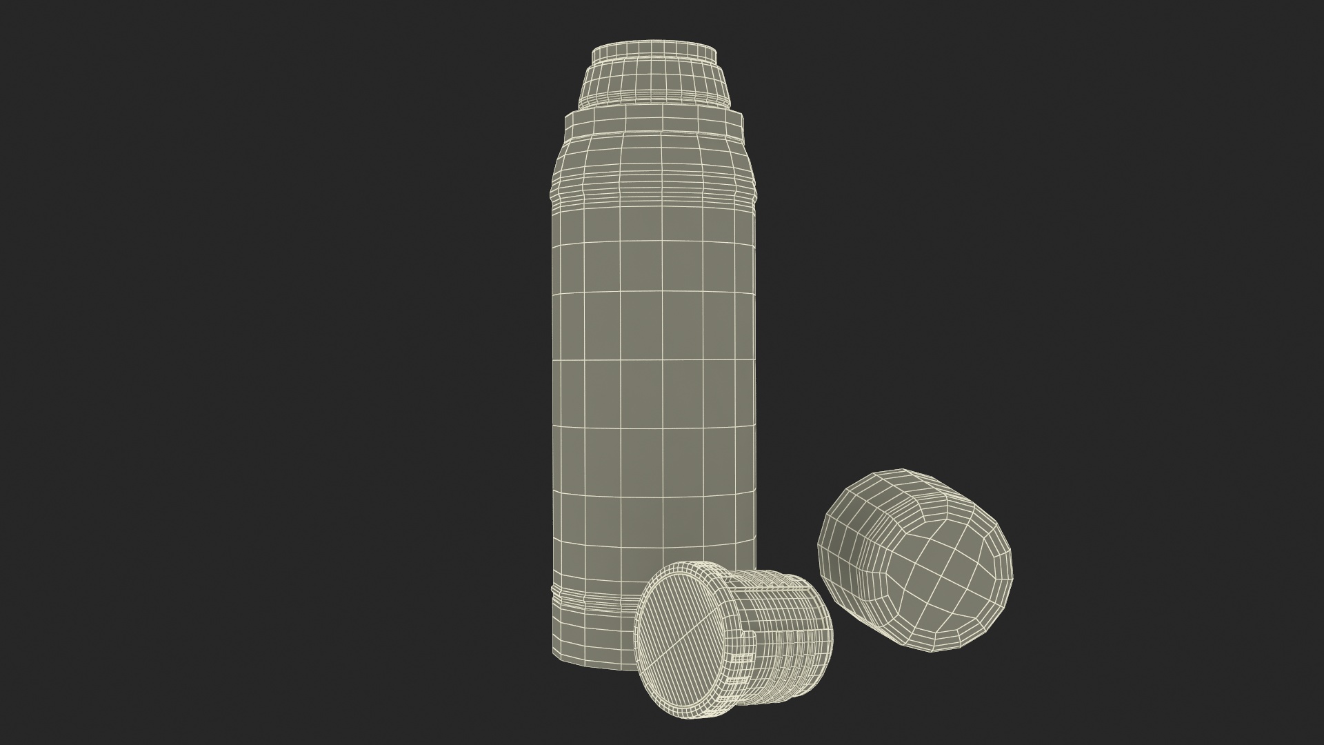 3D Stanley Stainless Steel Vacuum Bottle Green Open model