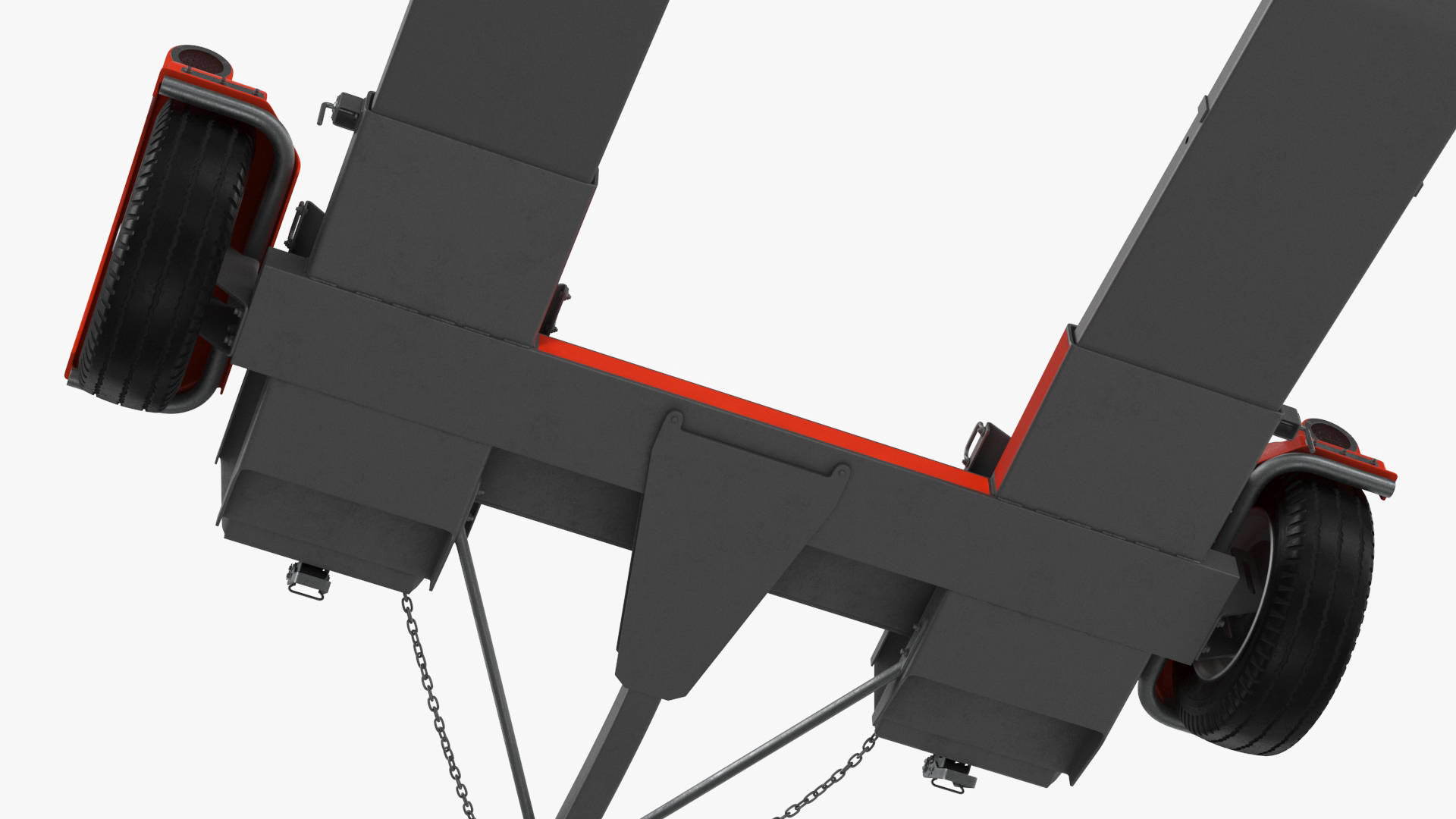 3D model Luxury SUV with Axle Tow Dolly