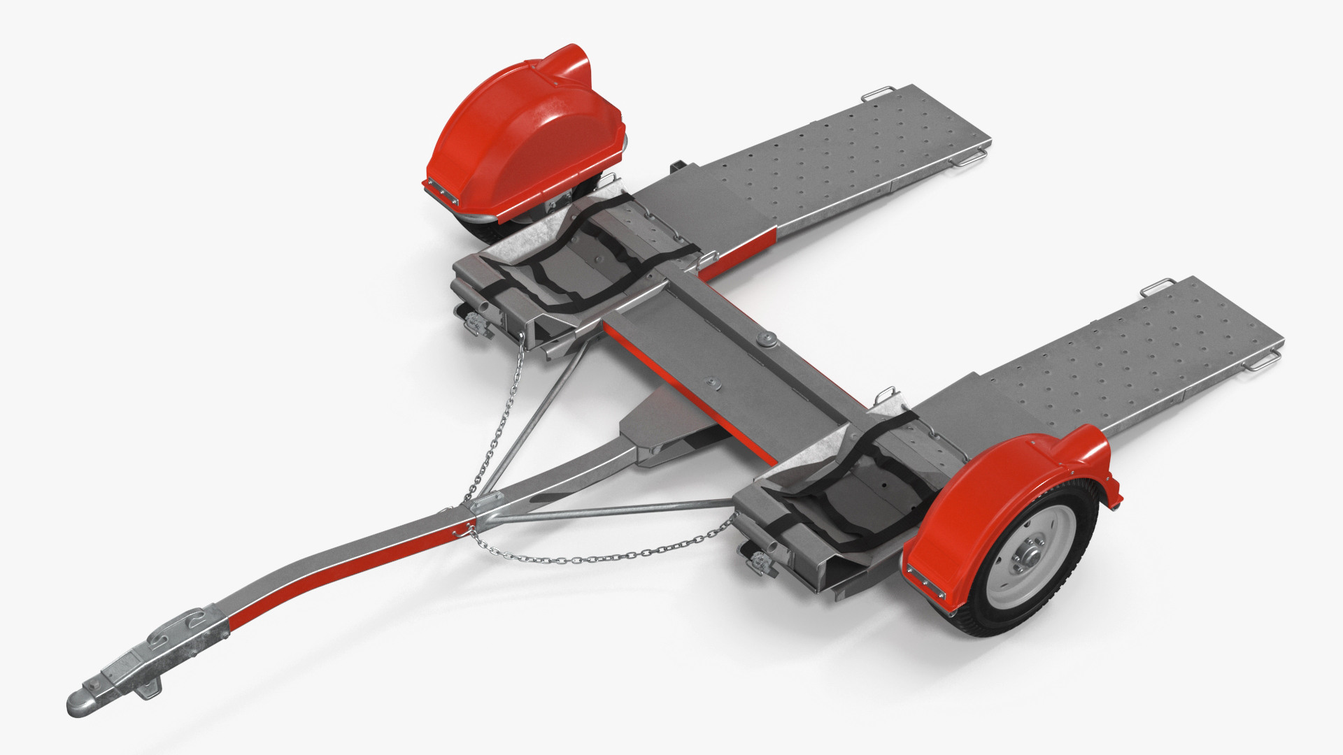 3D model Luxury SUV with Axle Tow Dolly