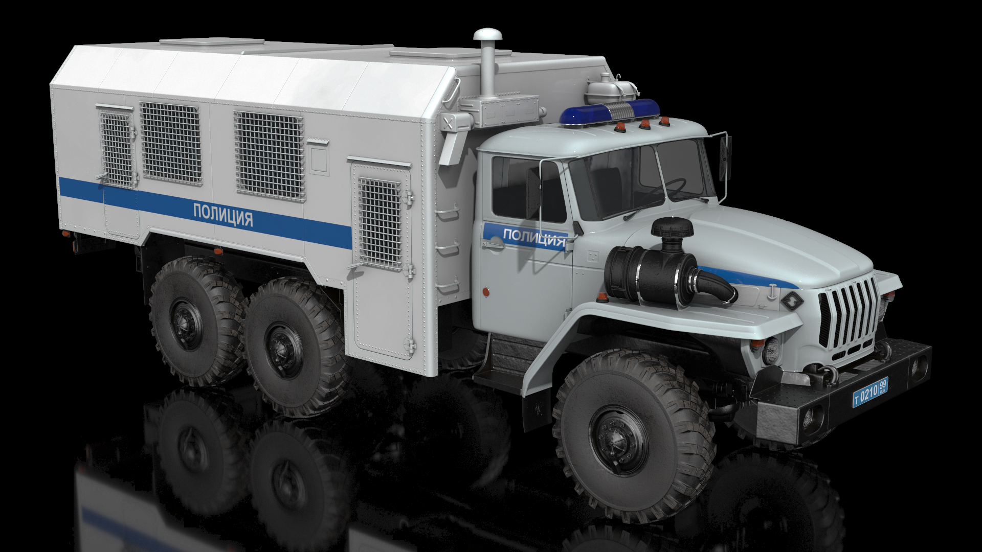 URAL 4320 Police Vehicle 3D model