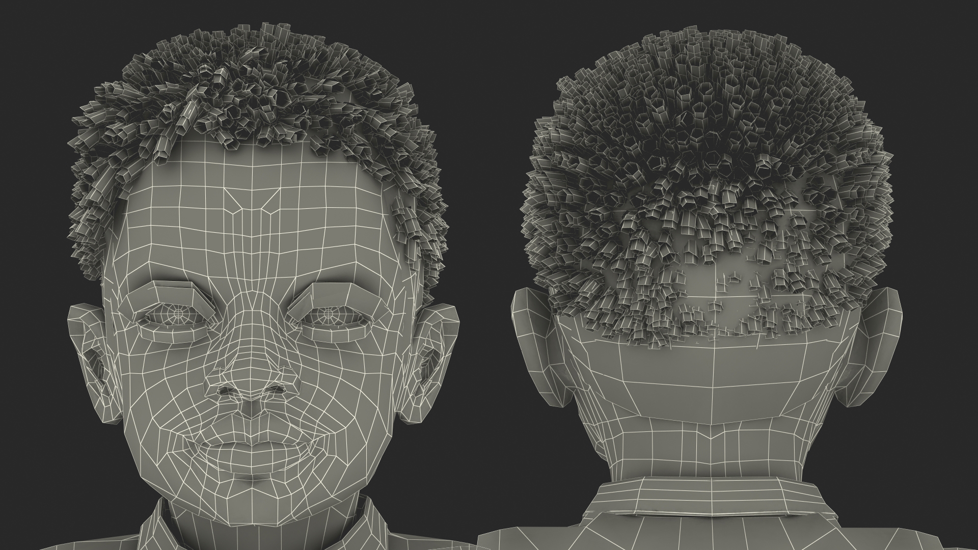 3D Black Child Boy Party Style Rigged for Maya model