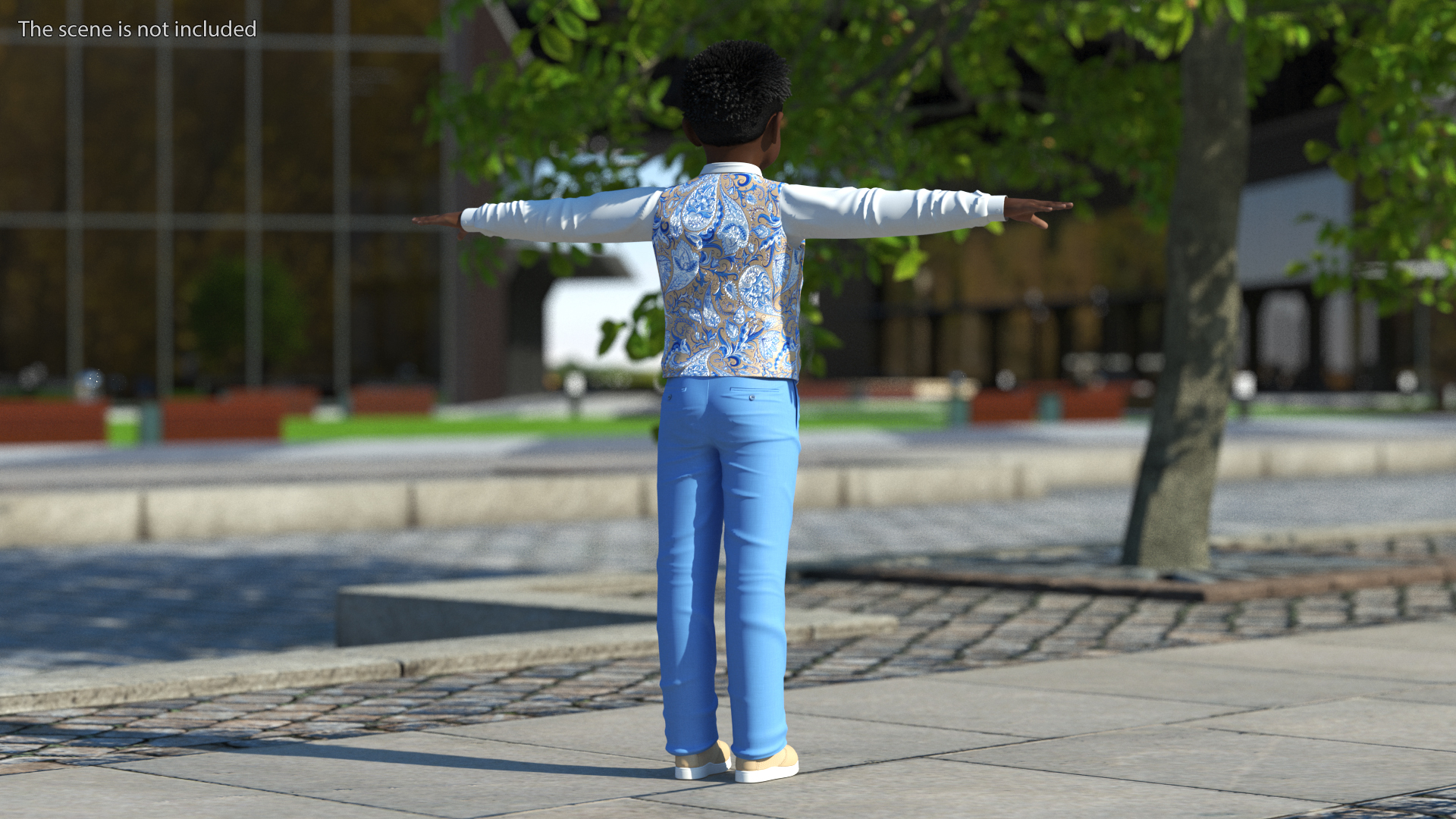 3D Black Child Boy Party Style Rigged for Maya model