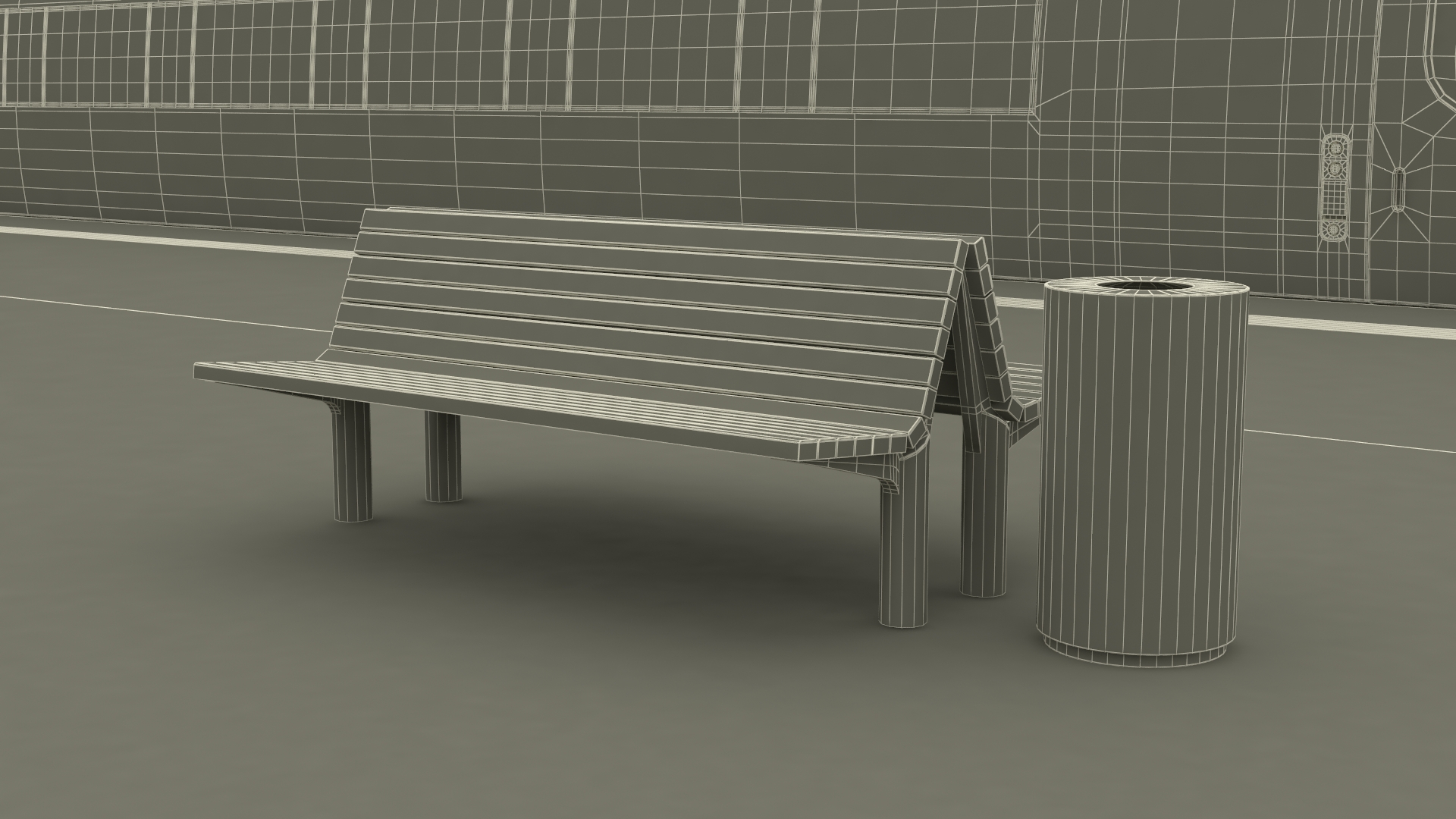 Train Platform 3D model