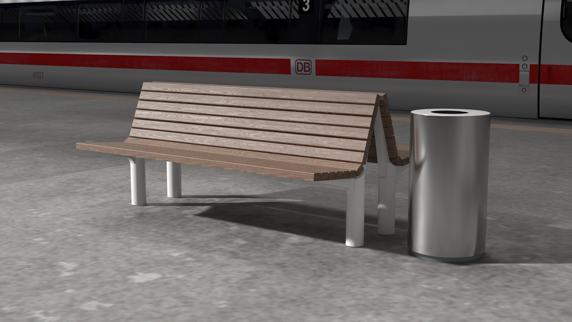 Train Platform 3D model