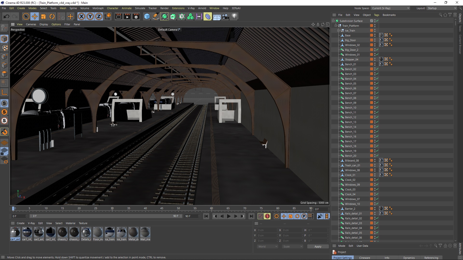 Train Platform 3D model