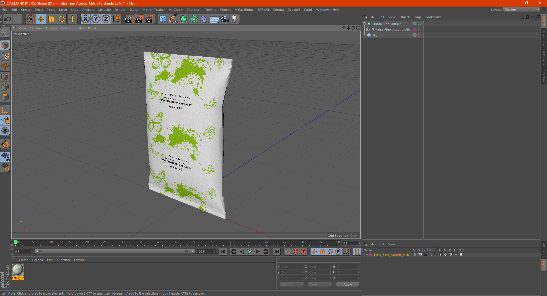 3D Tetra Fino Aseptic Milk model
