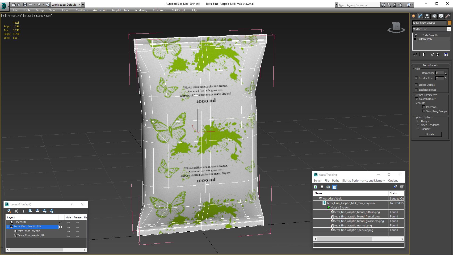 3D Tetra Fino Aseptic Milk model