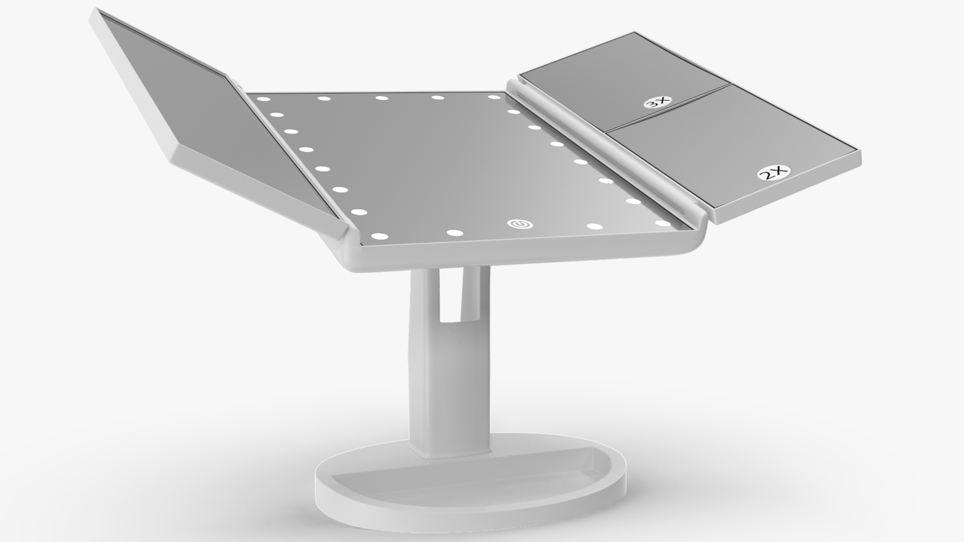 3D model Lighted Makeup Mirror Tri-Fold