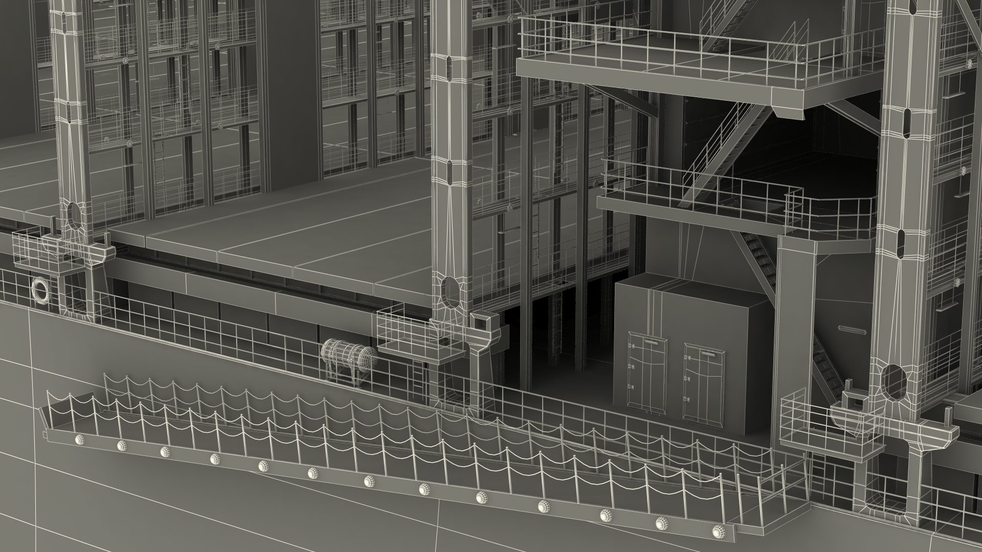 3D model Container Ship Empty