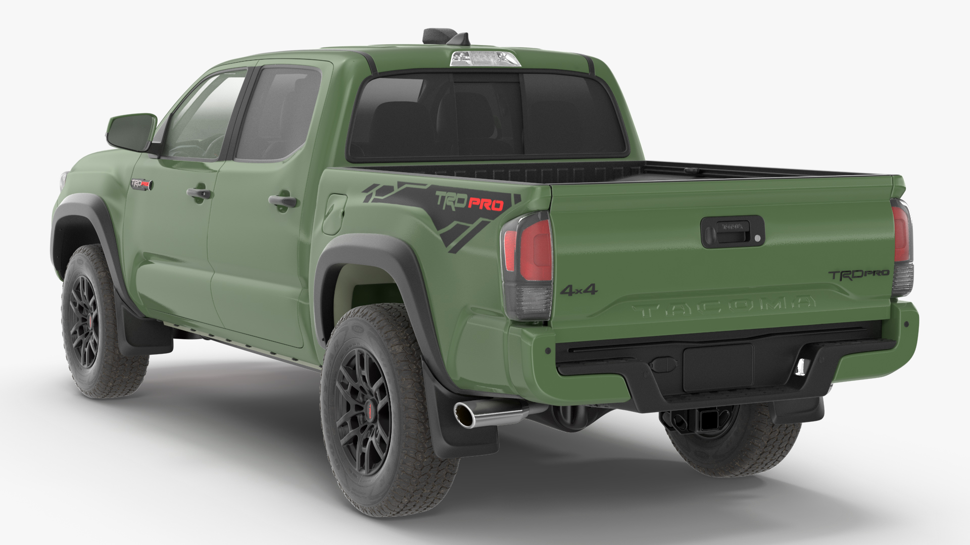 3D Toyota Tacoma TRD Pro Army Green 2021 Simple Interior model