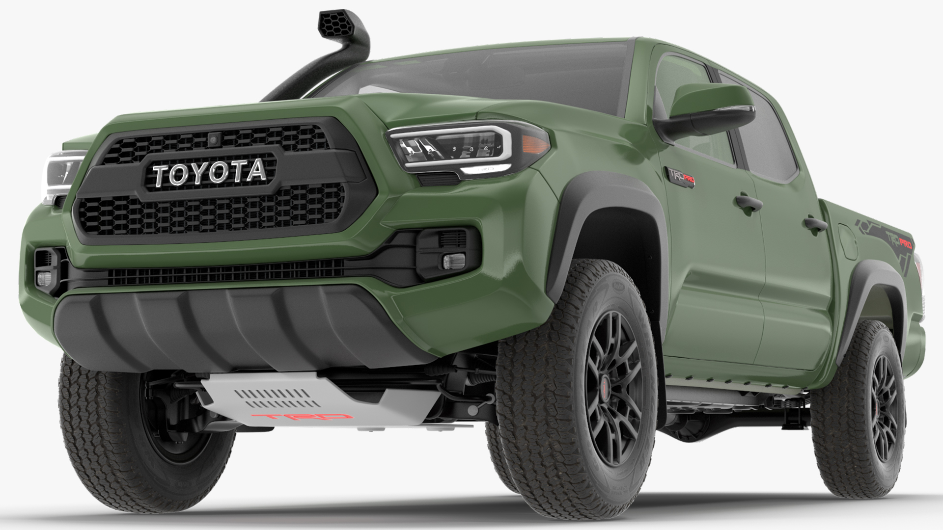 3D Toyota Tacoma TRD Pro Army Green 2021 Simple Interior model