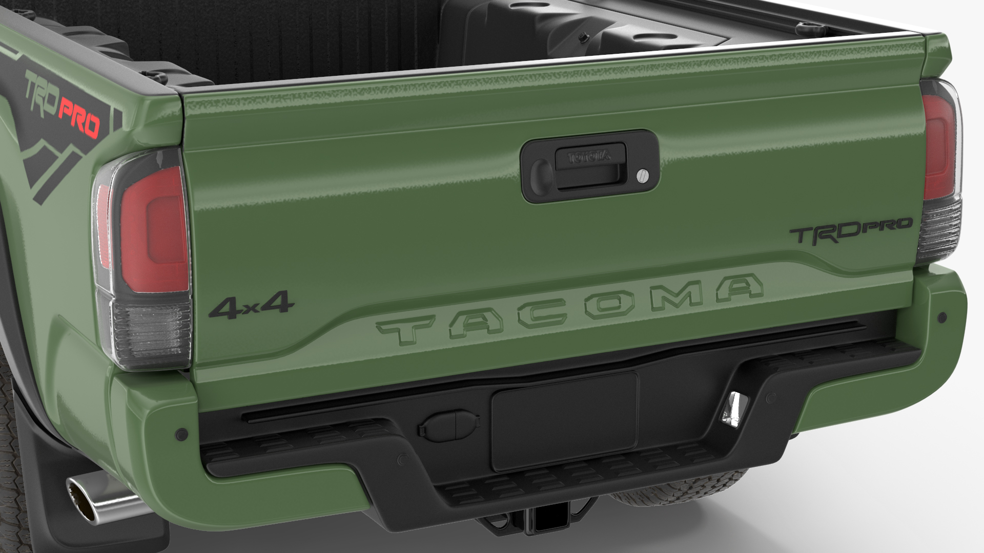 3D Toyota Tacoma TRD Pro Army Green 2021 Simple Interior model