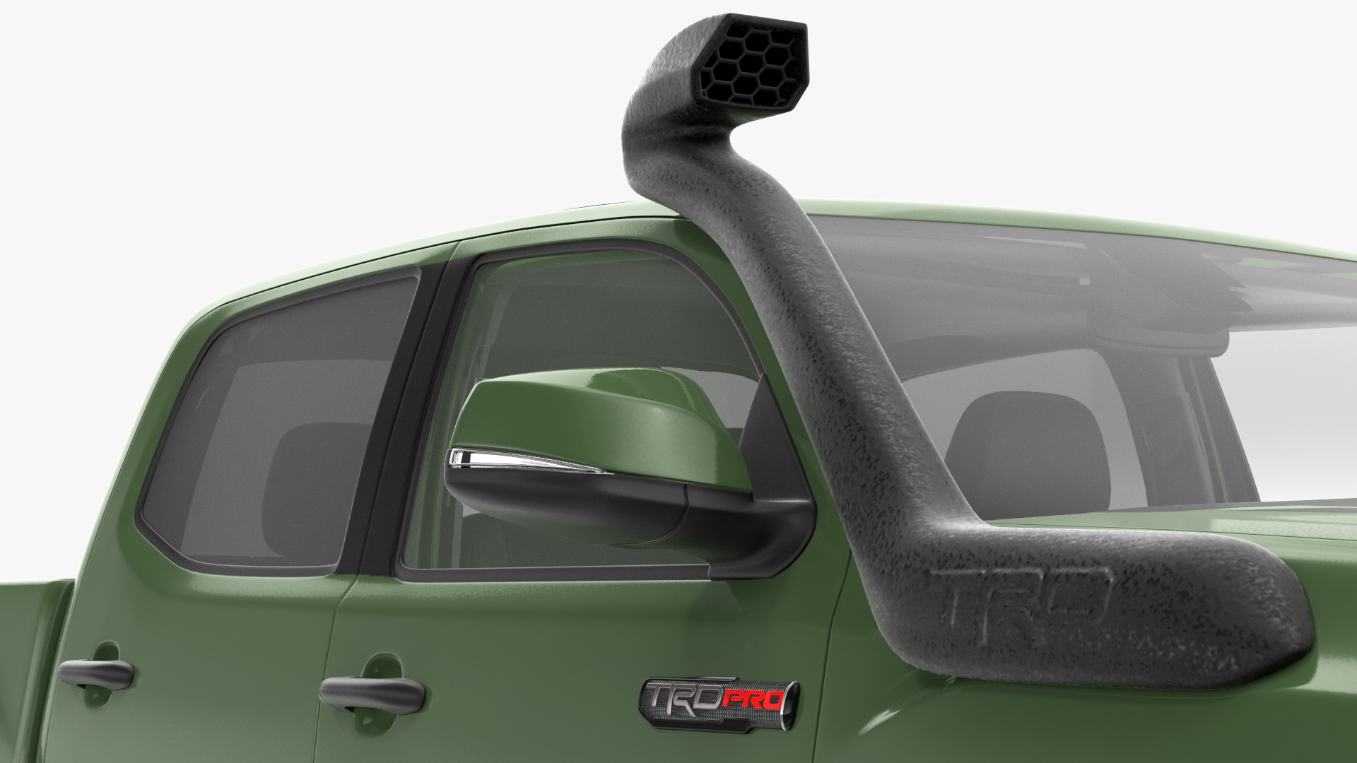 3D Toyota Tacoma TRD Pro Army Green 2021 Simple Interior model