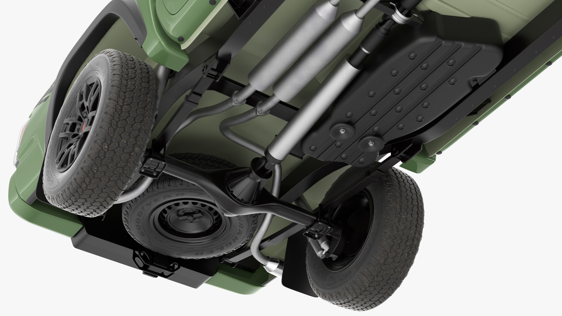 3D Toyota Tacoma TRD Pro Army Green 2021 Simple Interior model