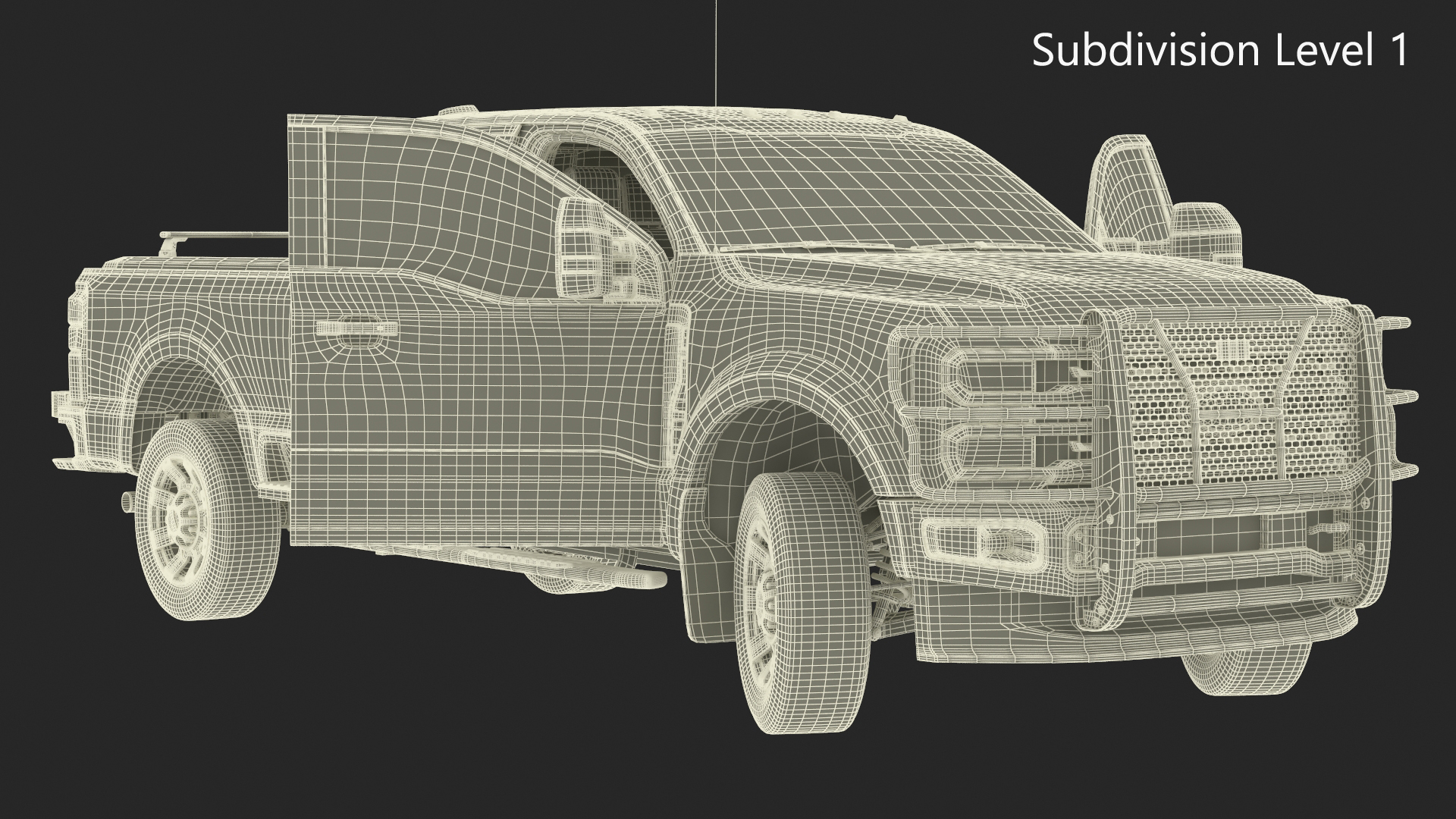 3D Ford Super Duty F 550 Lariat 2023 with Accessories Rigged for Cinema 4D