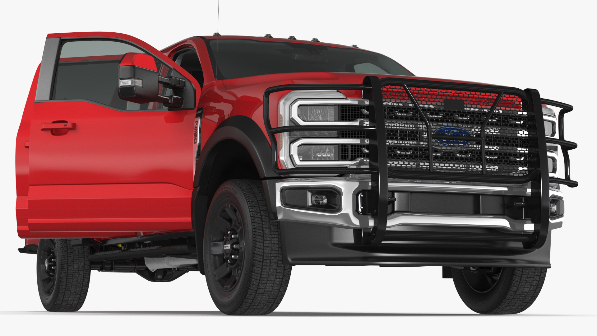 3D Ford Super Duty F 550 Lariat 2023 with Accessories Rigged for Cinema 4D