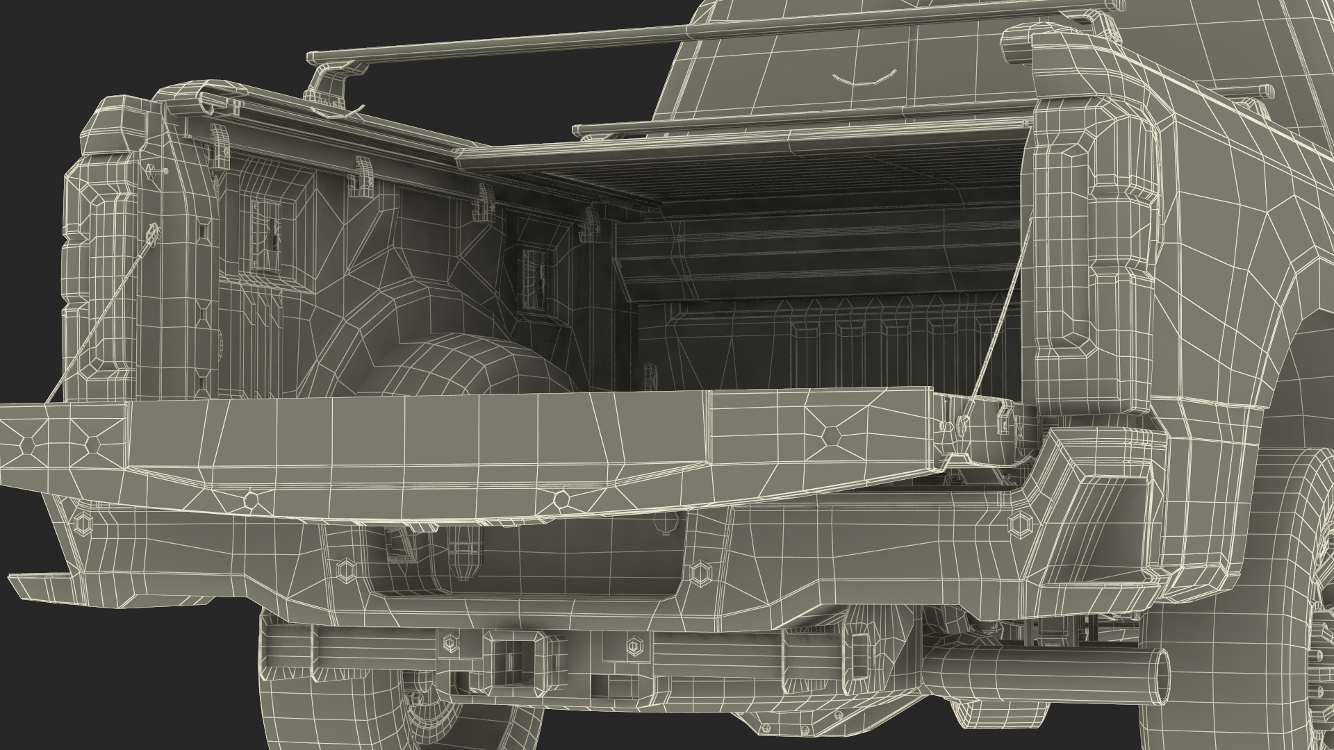 3D Ford Super Duty F 550 Lariat 2023 with Accessories Rigged for Cinema 4D