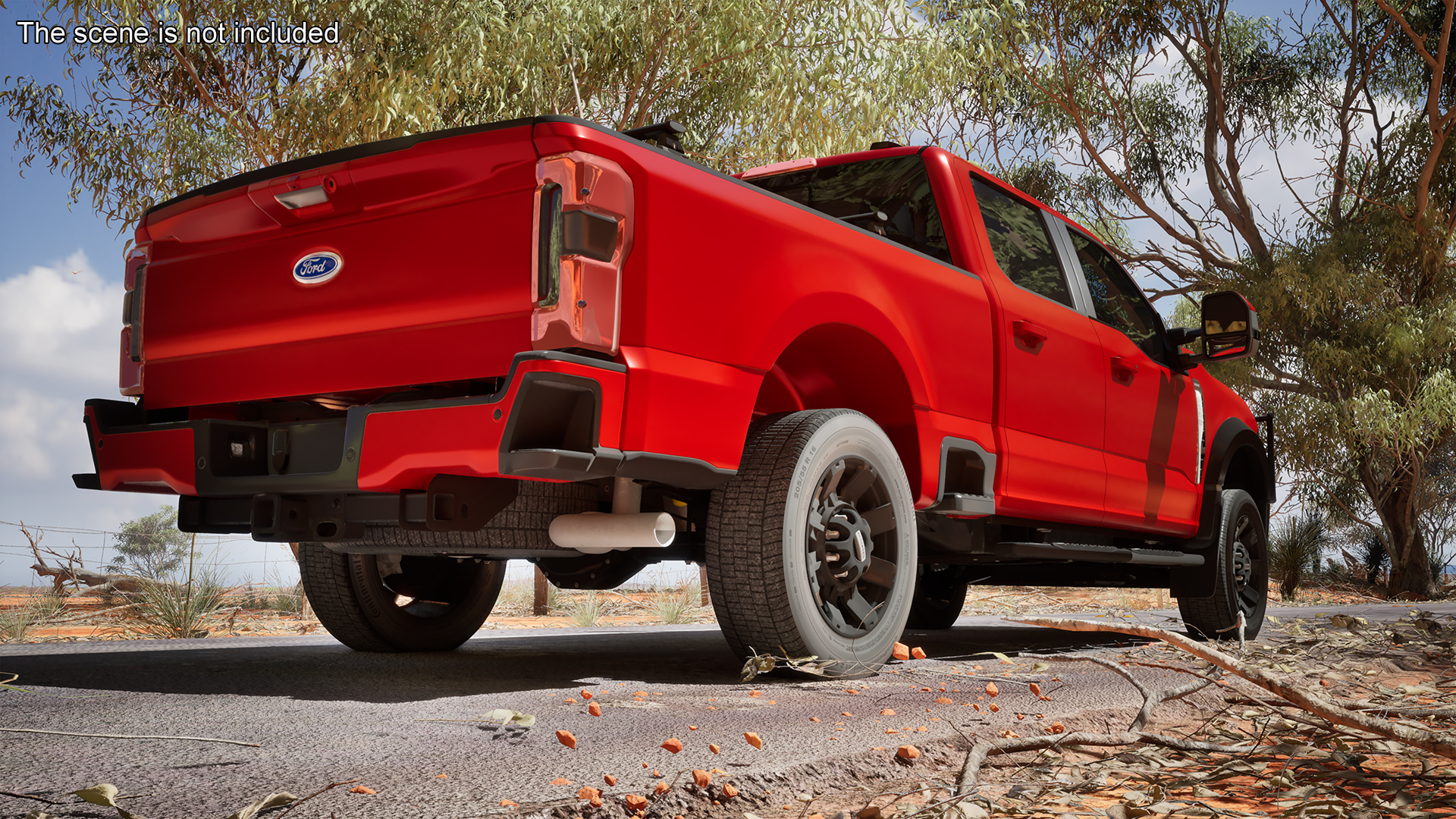 3D Ford Super Duty F 550 Lariat 2023 with Accessories Rigged for Cinema 4D