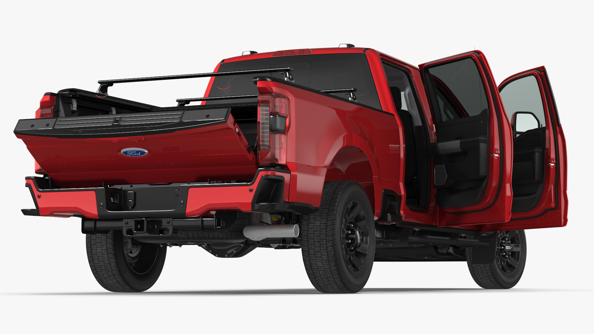 3D Ford Super Duty F 550 Lariat 2023 with Accessories Rigged for Cinema 4D