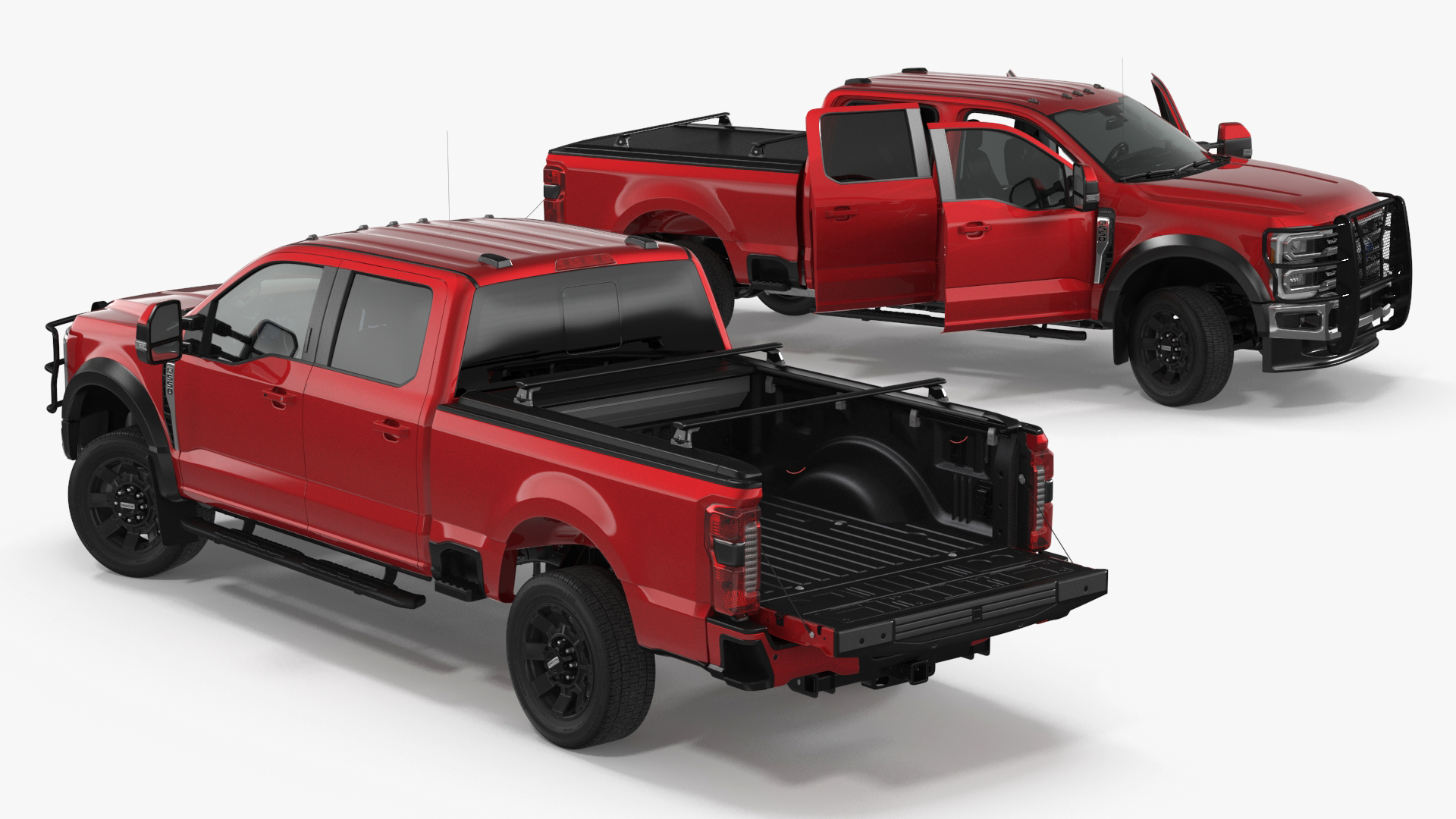 3D Ford Super Duty F 550 Lariat 2023 with Accessories Rigged for Cinema 4D