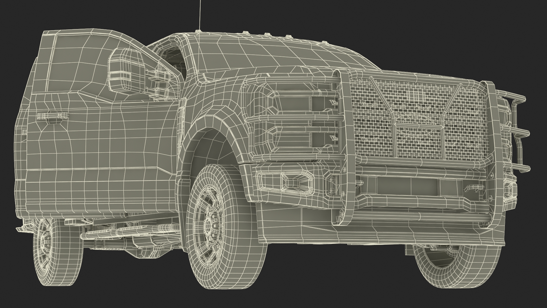 3D Ford Super Duty F 550 Lariat 2023 with Accessories Rigged for Cinema 4D