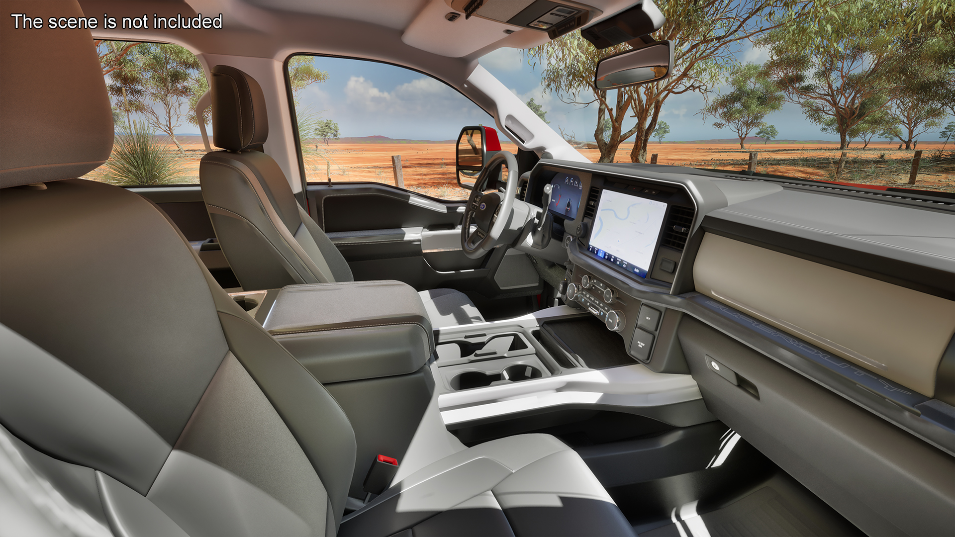 3D Ford Super Duty F 550 Lariat 2023 with Accessories Rigged for Cinema 4D
