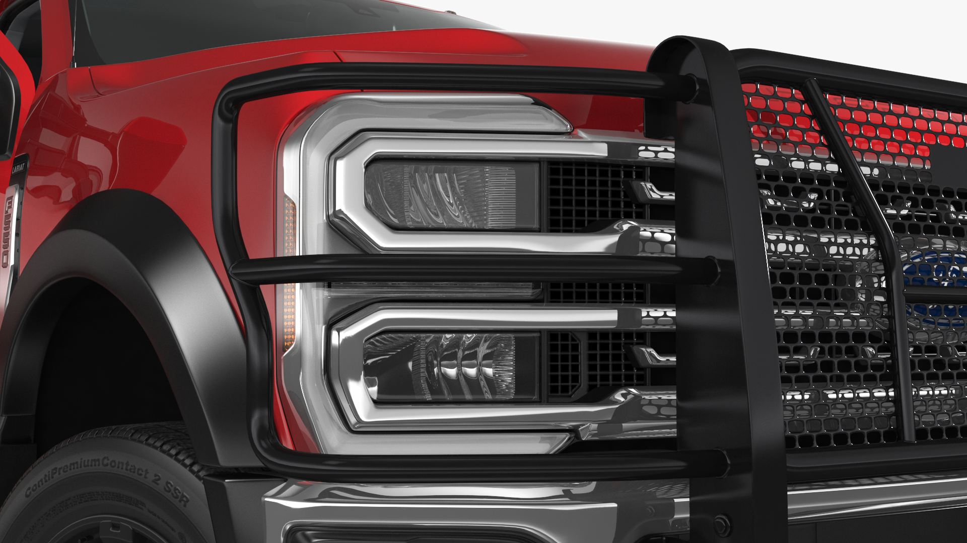 3D Ford Super Duty F 550 Lariat 2023 with Accessories Rigged for Cinema 4D