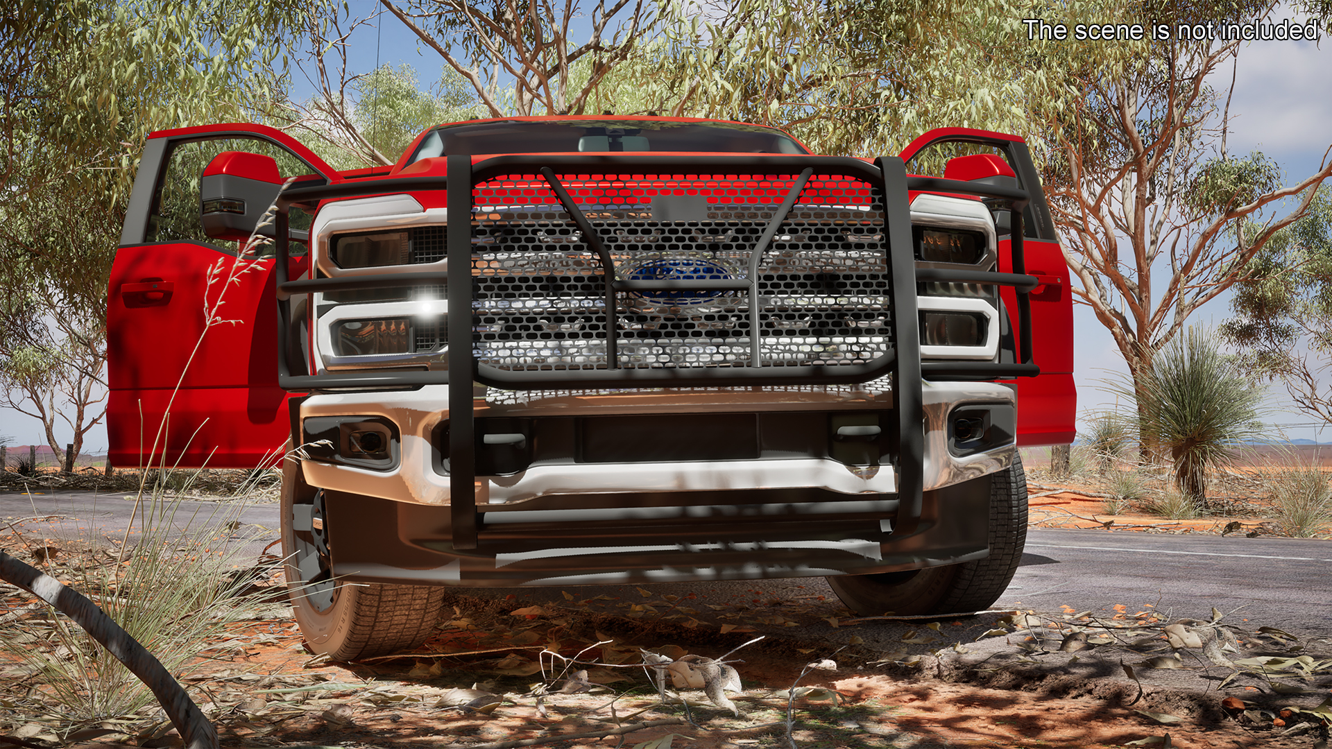 3D Ford Super Duty F 550 Lariat 2023 with Accessories Rigged for Cinema 4D