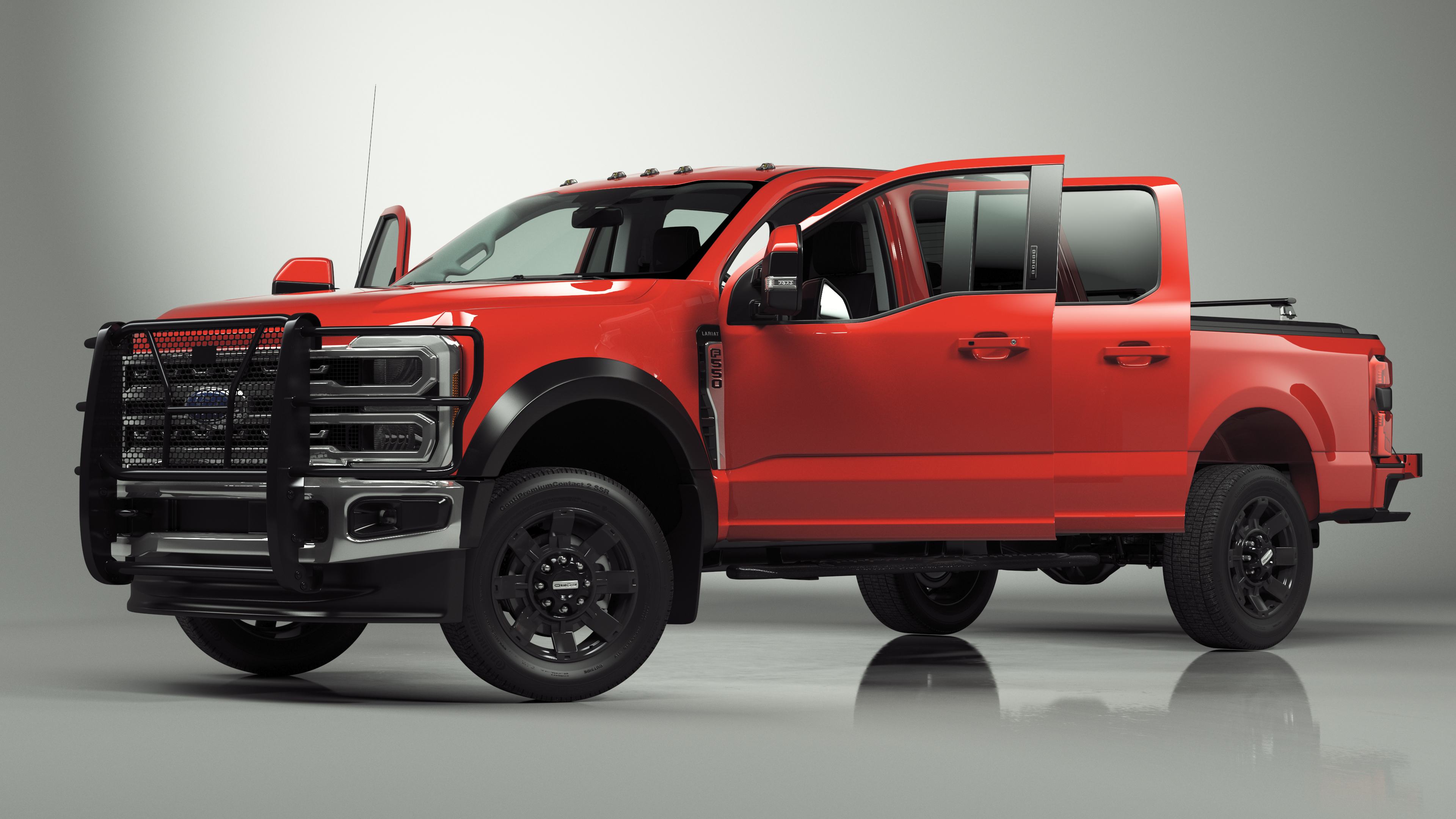 3D Ford Super Duty F 550 Lariat 2023 with Accessories Rigged for Cinema 4D