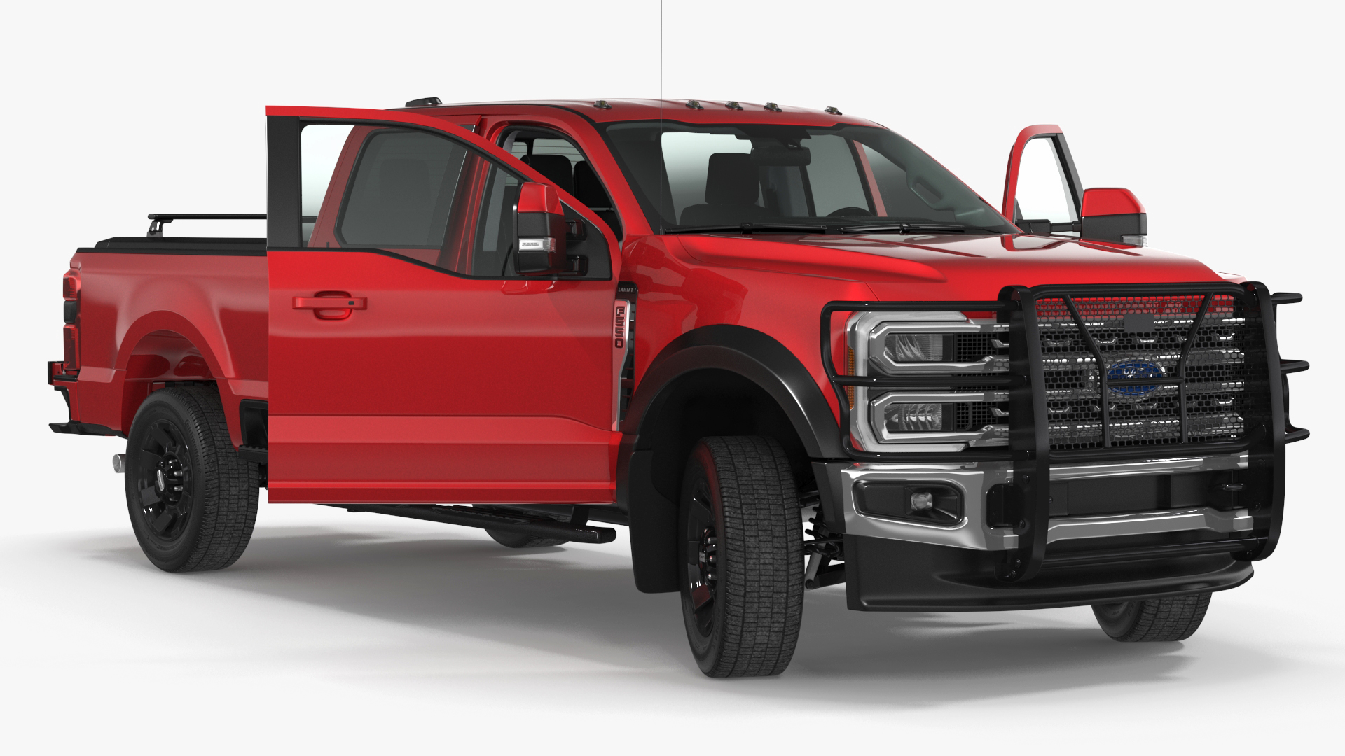 3D Ford Super Duty F 550 Lariat 2023 with Accessories Rigged for Cinema 4D