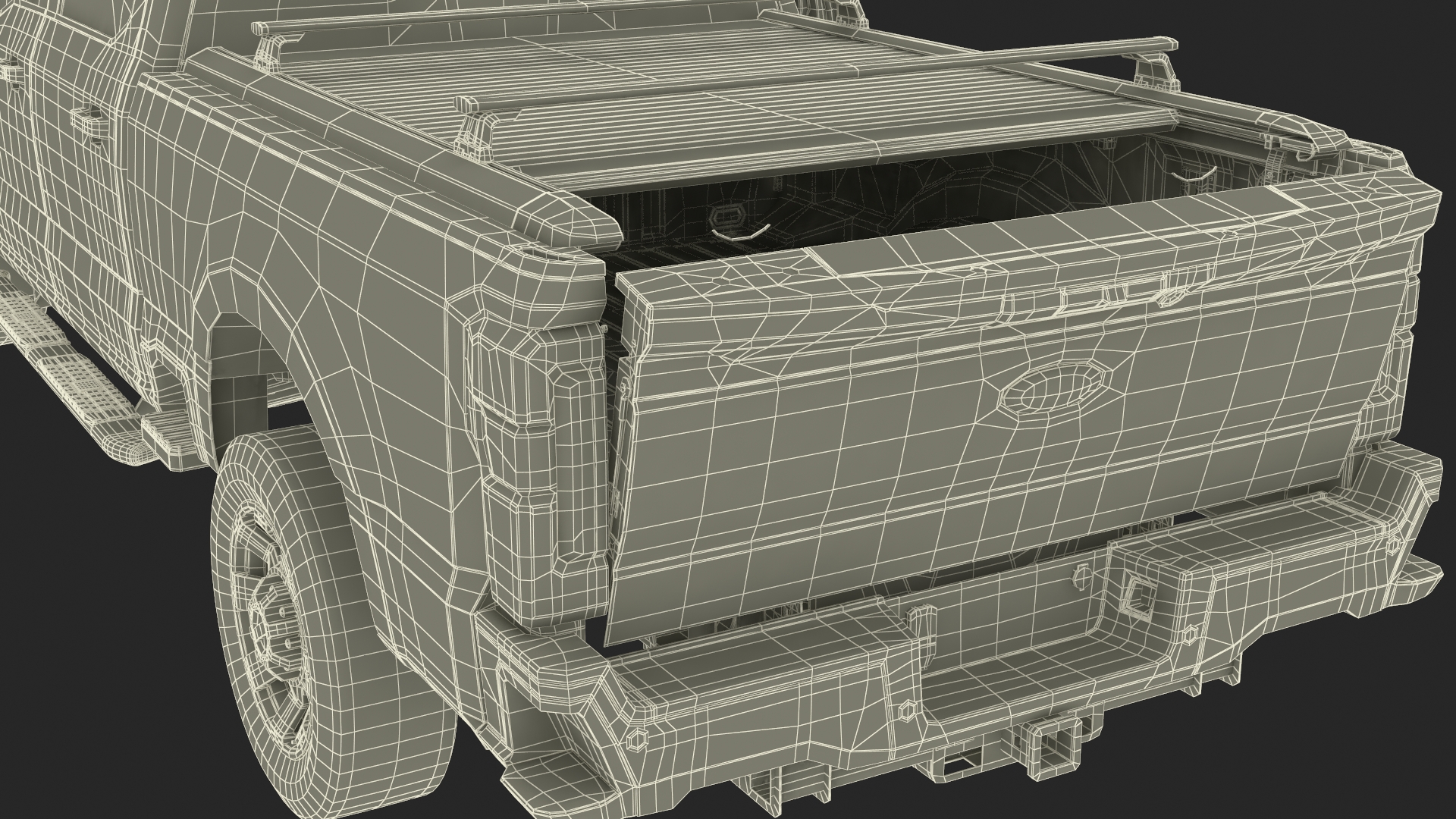 3D Ford Super Duty F 550 Lariat 2023 with Accessories Rigged for Cinema 4D