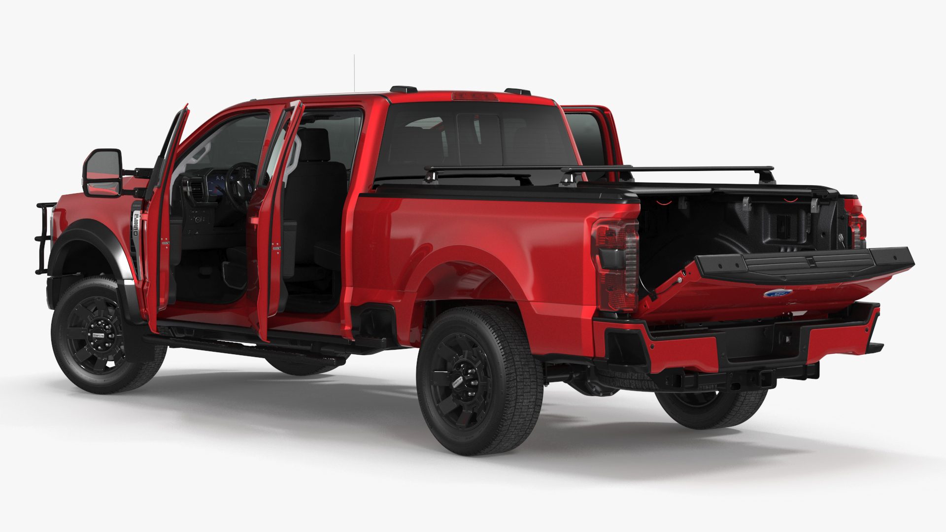 3D Ford Super Duty F 550 Lariat 2023 with Accessories Rigged for Cinema 4D