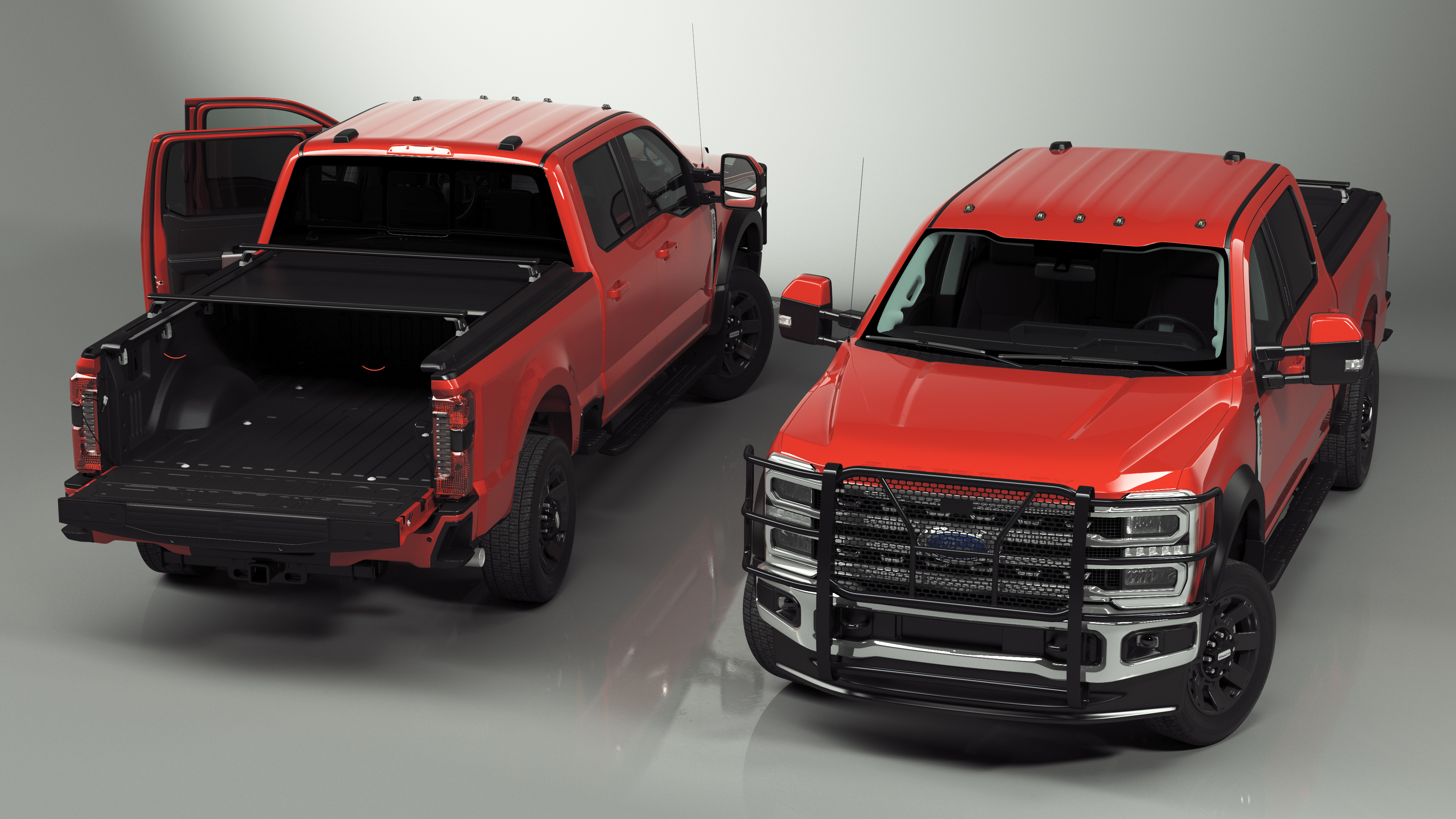 3D Ford Super Duty F 550 Lariat 2023 with Accessories Rigged for Cinema 4D