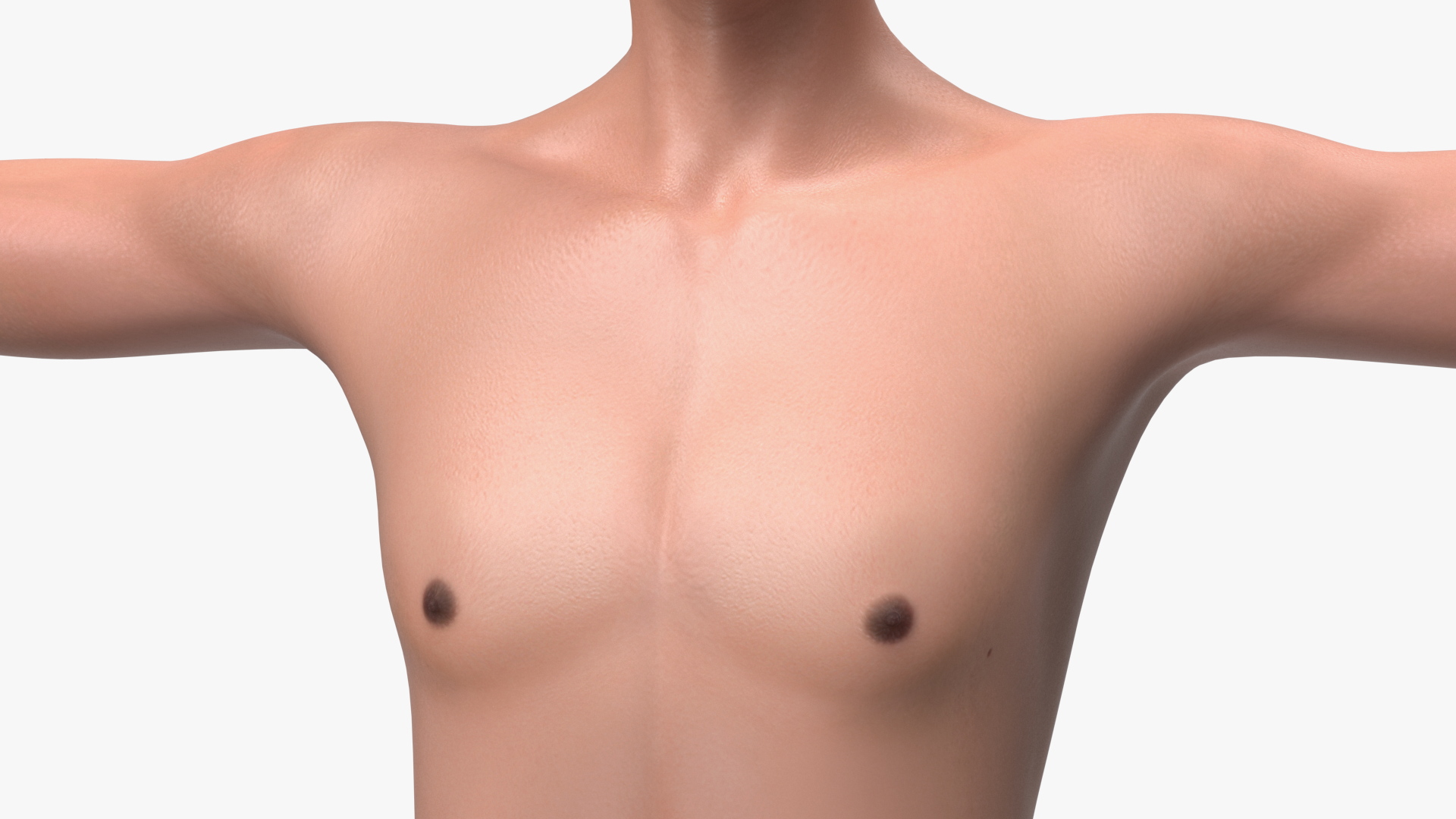 3D Chinese Man Underwear Rigged model