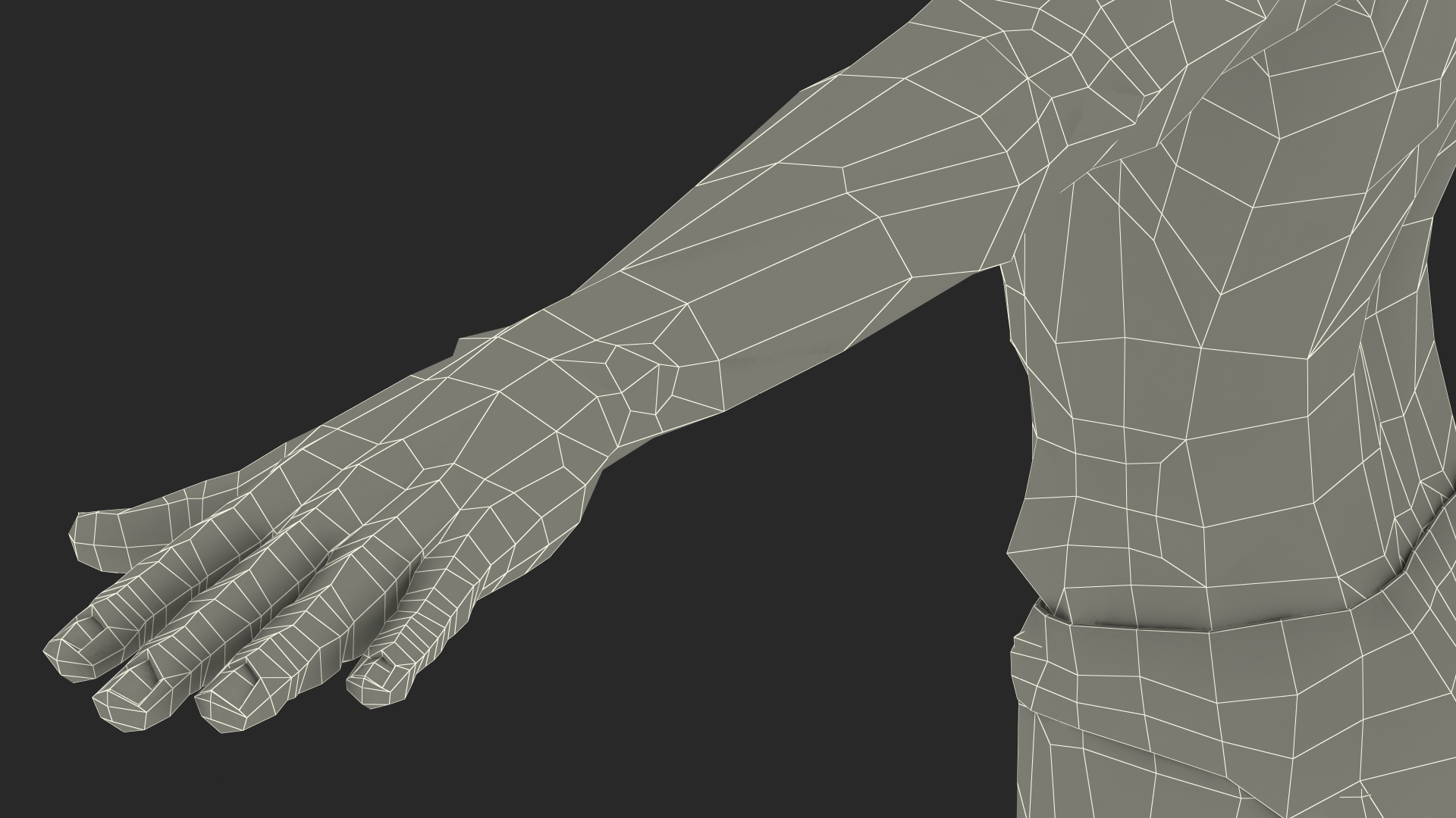 3D Chinese Man Underwear Rigged model