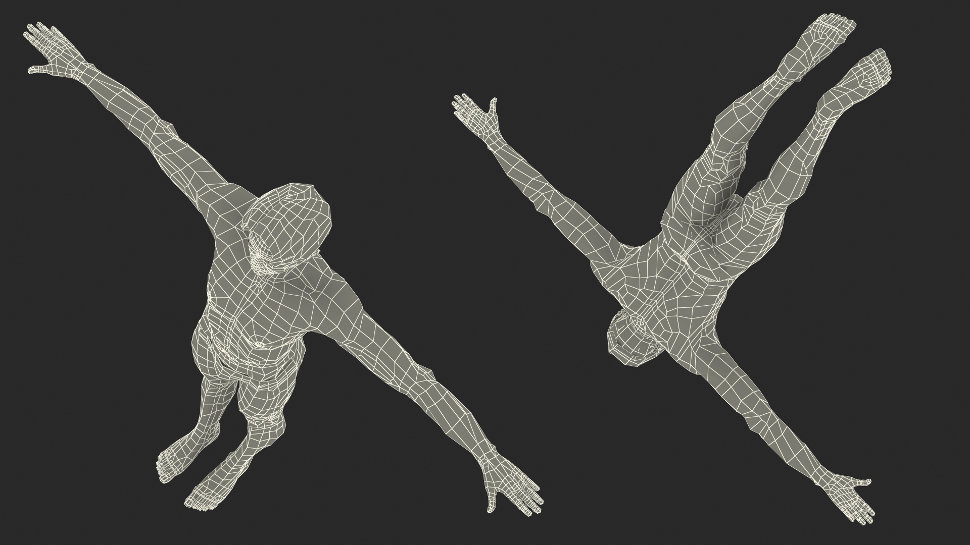3D Chinese Man Underwear Rigged model