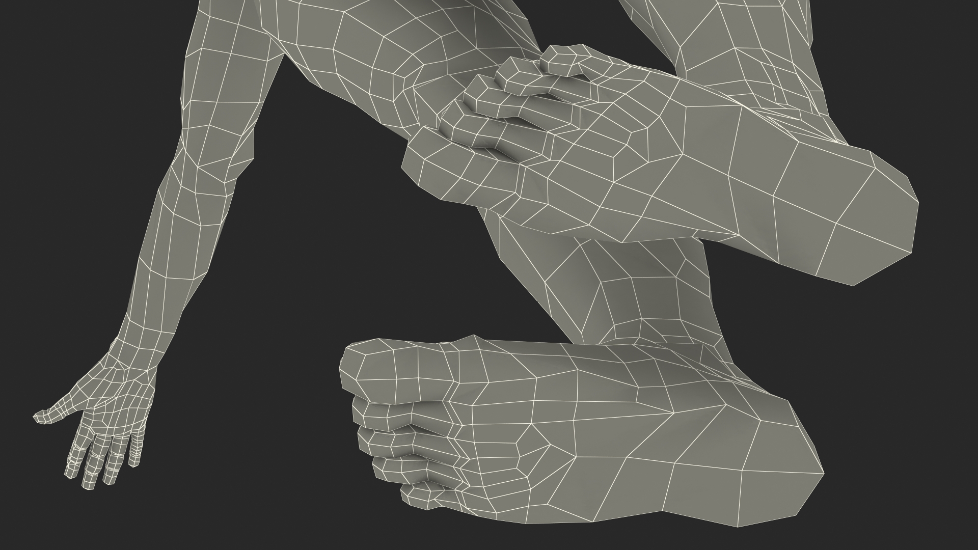 3D Chinese Man Underwear Rigged model