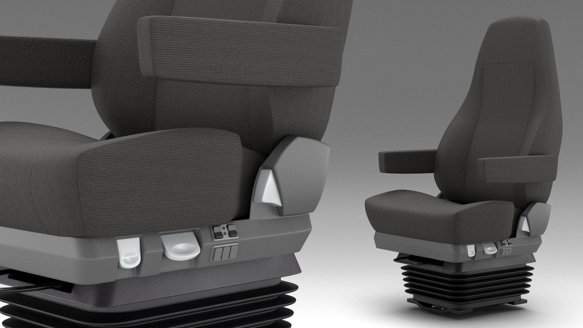 Air Suspension Driver Seat with Cushion Support, view 3