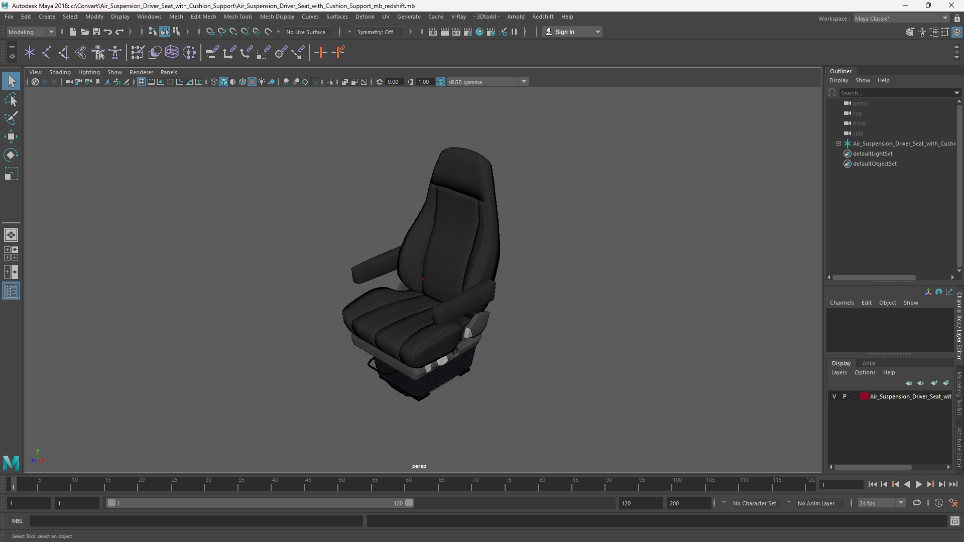 Air Suspension Driver Seat with Cushion Support, view 10